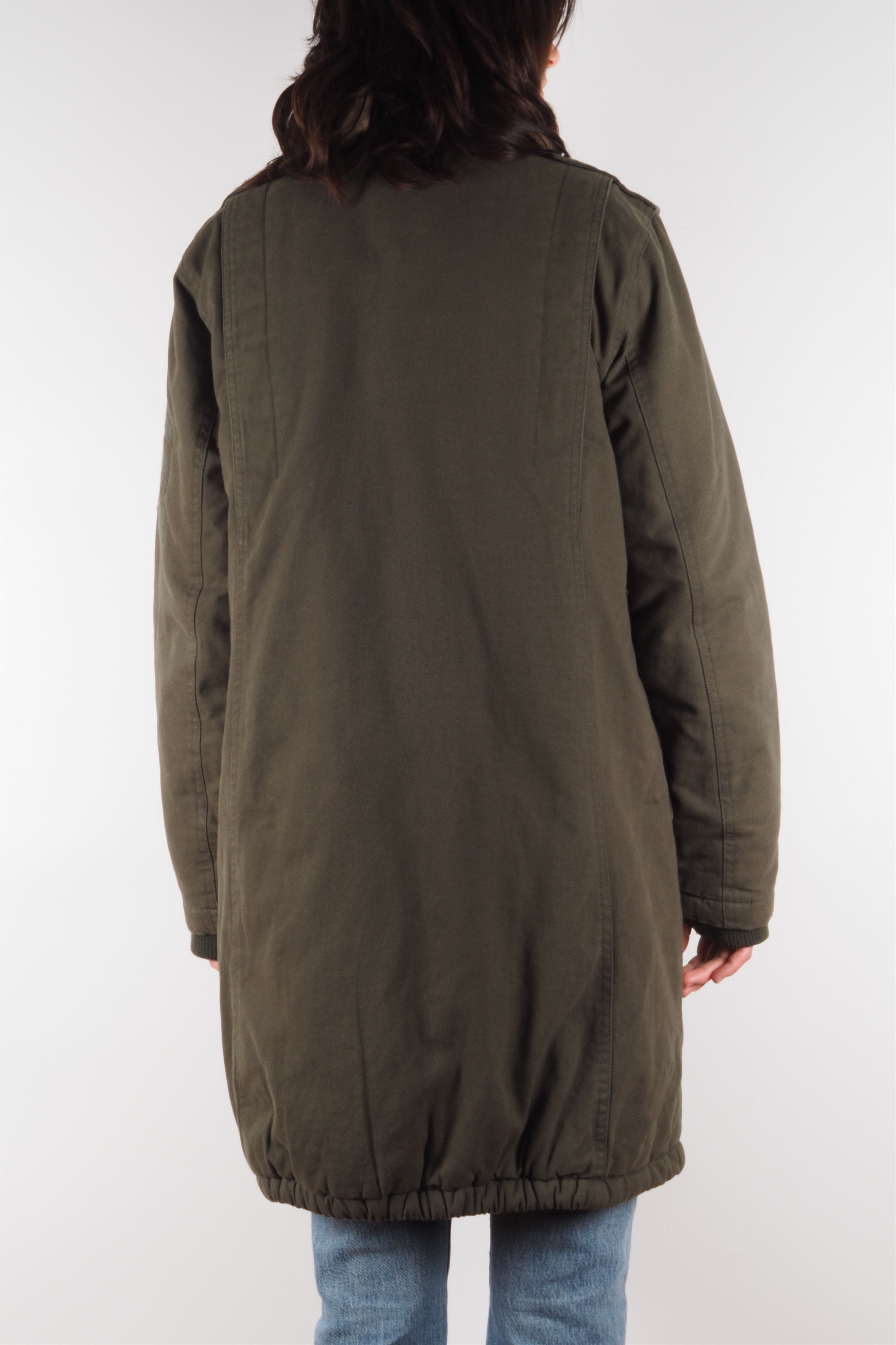Zadig & Voltaire Zadig & Voltaire Kiddy Parka Faux Fur Khaki Coat Jacket Size S / US 4 / IT 40 - 4 Thumbnail