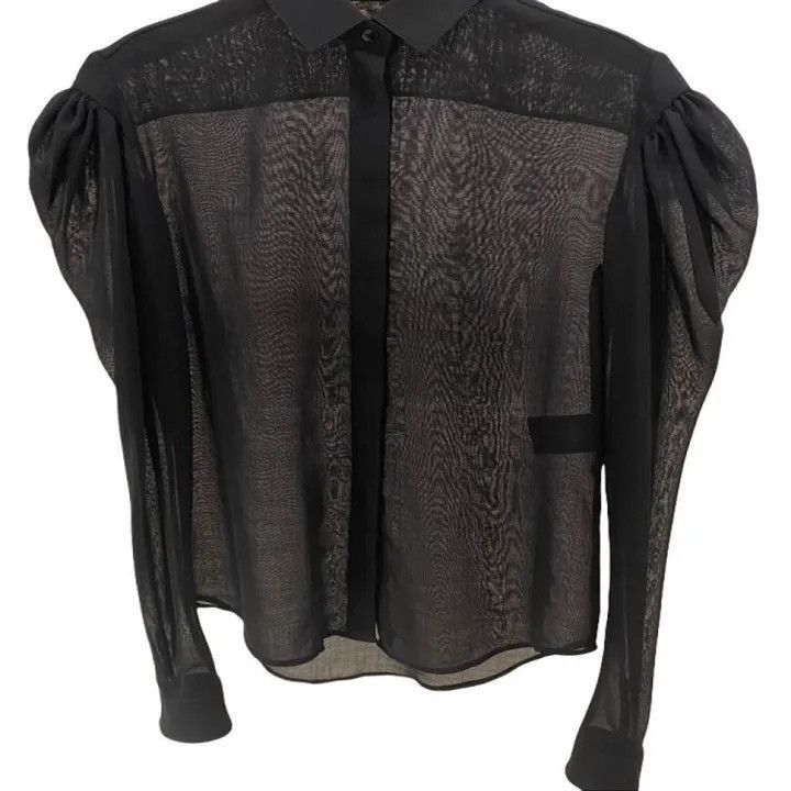 Saint Laurent Classic Black Long Sleeve Blouse -2507