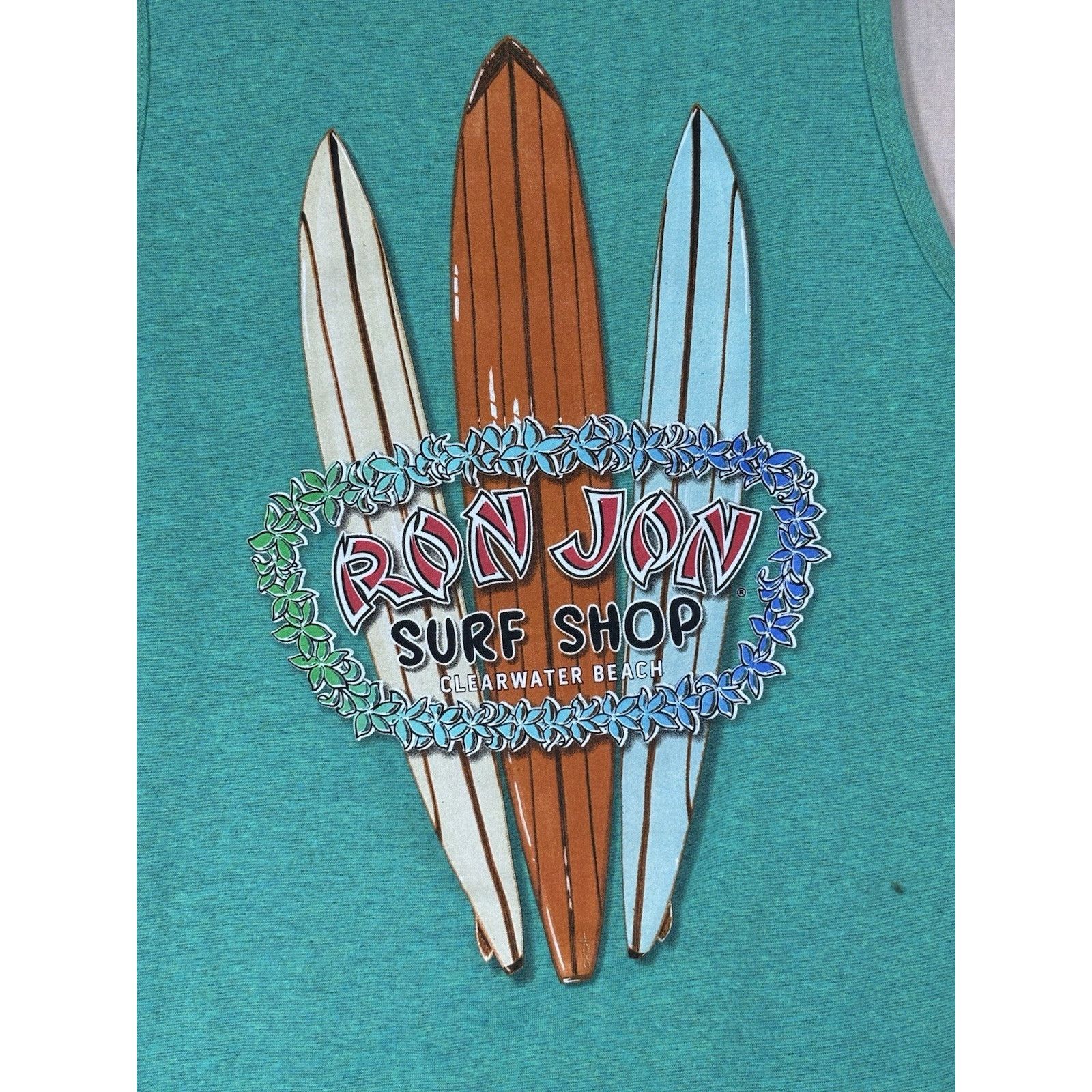 Ron Jon Surf Shop Ron Jon Surf Shop Clearwater Beach Tank Top Teal Men’s Large Size US L / EU 52-54 / 3 - 18 Thumbnail