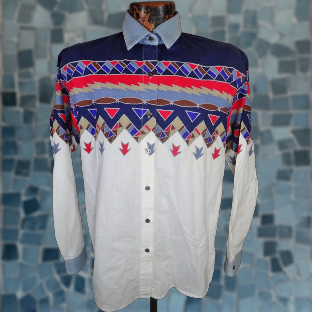 Vintage VINTAGE 90s Adobe Rose Western Cowgirl Button Shirt Womens Medium Size M / US 6-8 / IT 42-44 - 1 Thumbnail