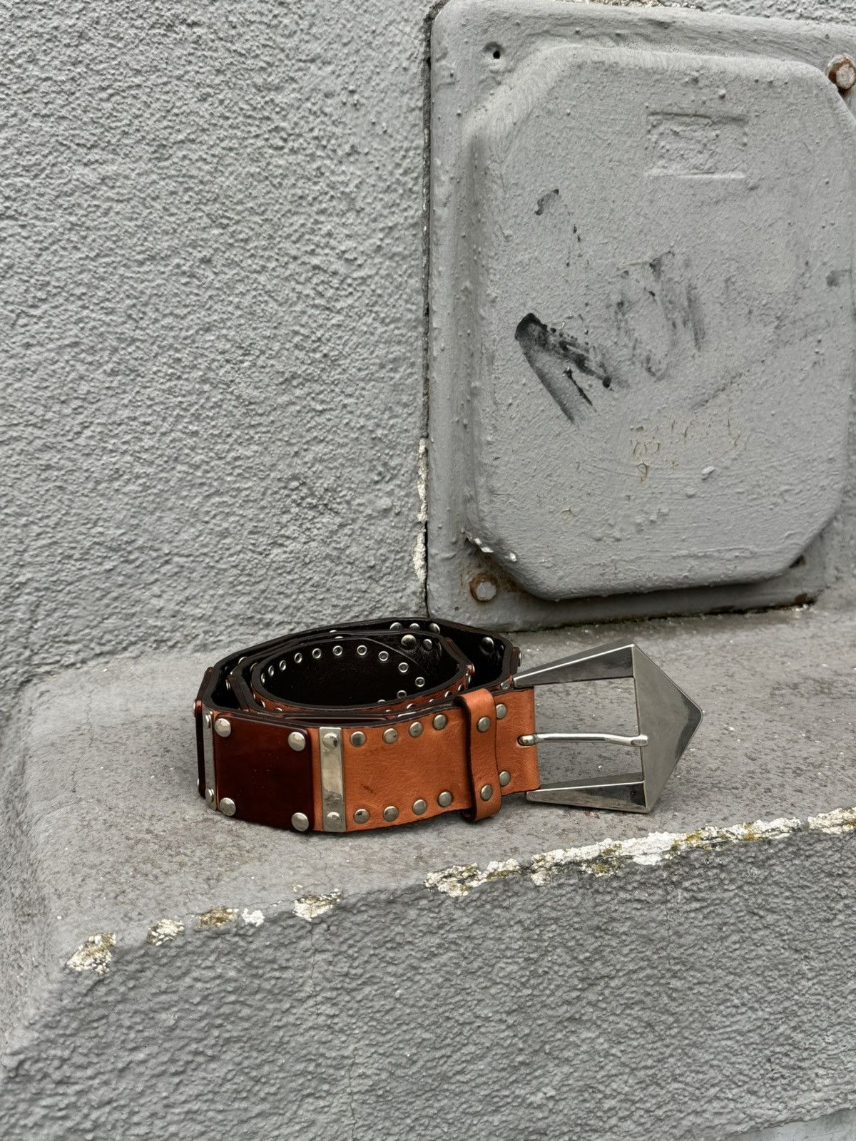 Vintage Nanni Leather Italy Avant-Garde Belt Size ONE SIZE - 2 Thumbnail