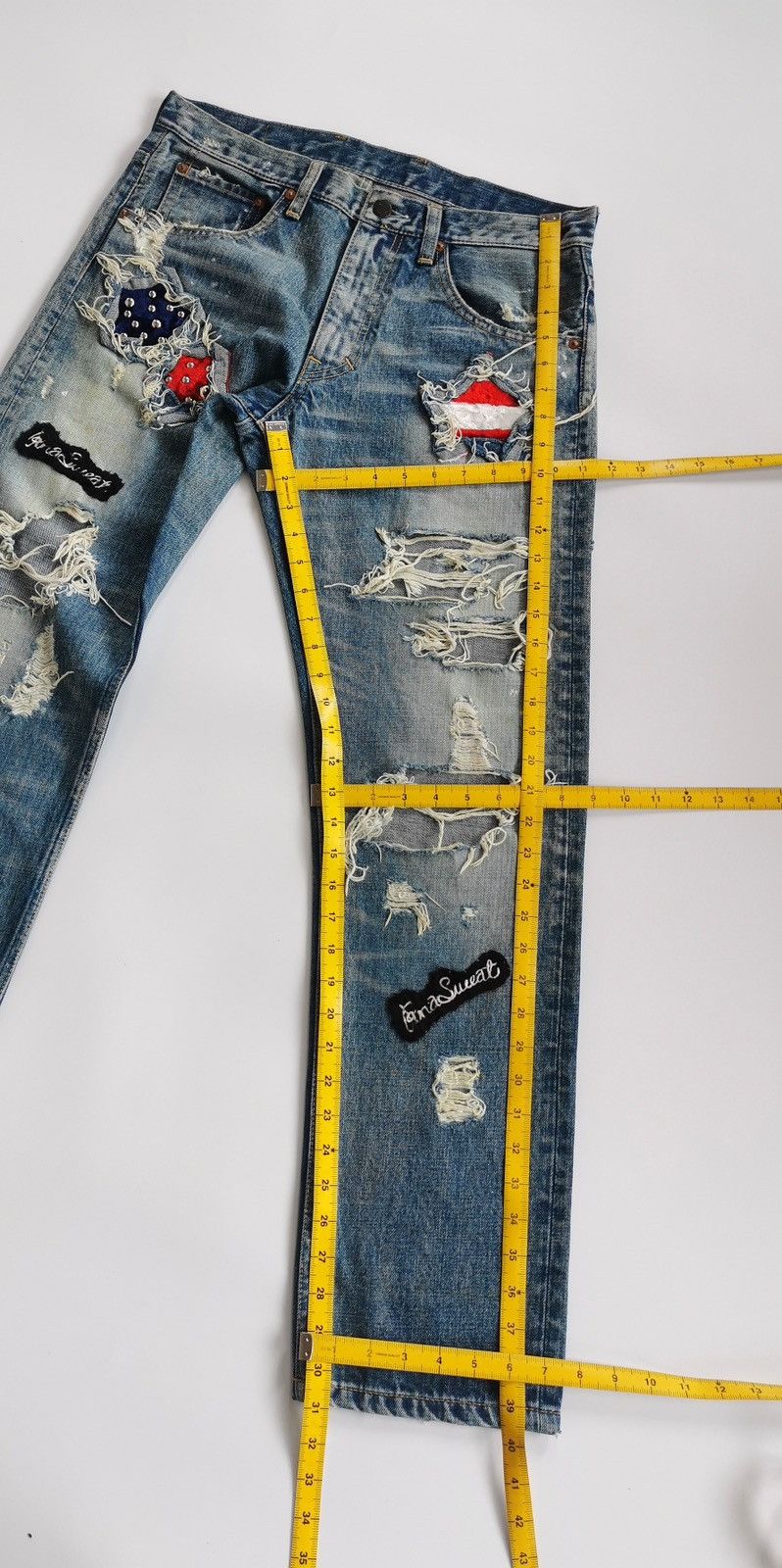 14th Addiction Thrashed Punk Sweats & Bloods RNA Japan Jeans Size US 32 / EU 48 - 17 Thumbnail