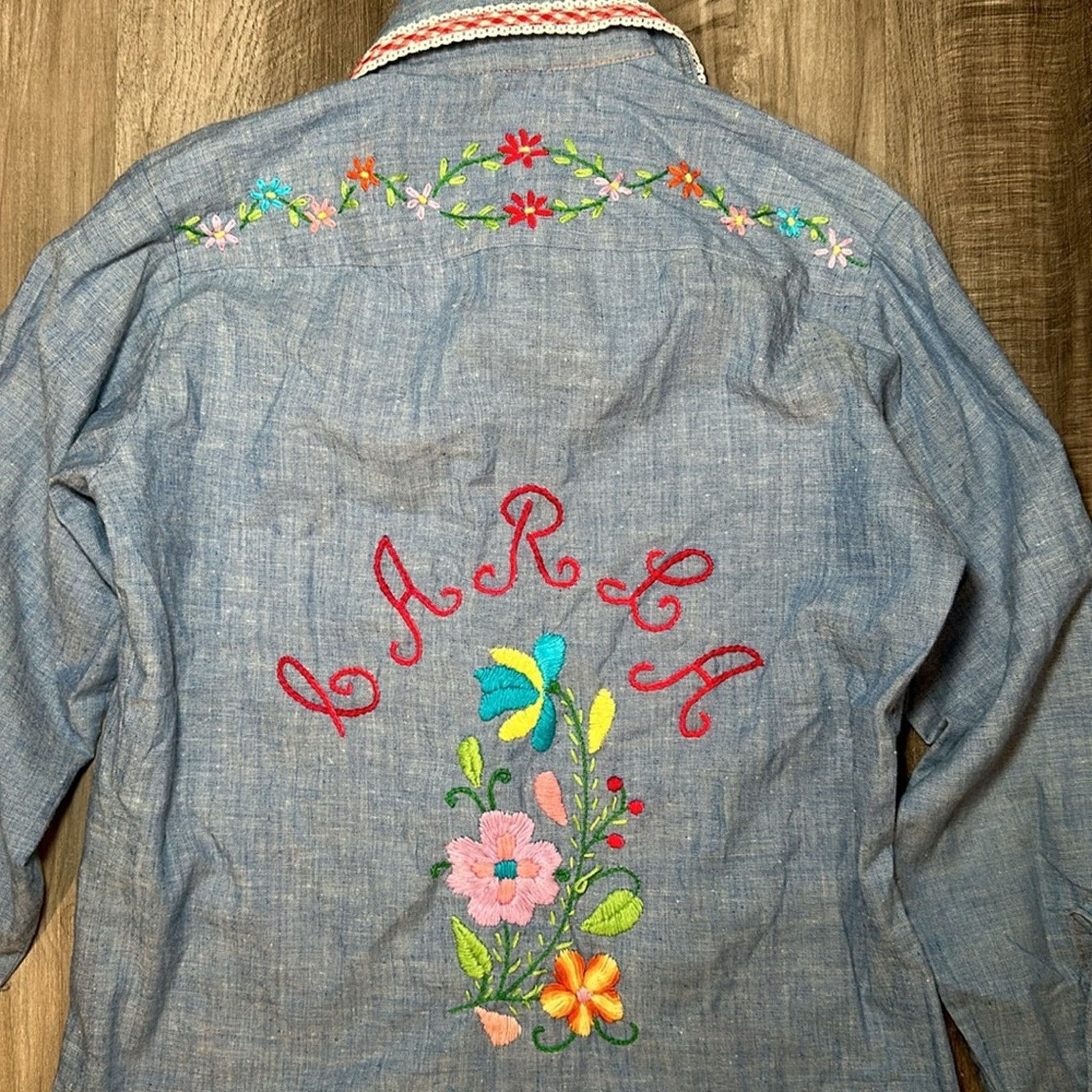 Towncraft Towncraft Vintage Hand Embroidered Button Down - See Sizing Size XS / US 0-2 / IT 36-38 - 4 Thumbnail