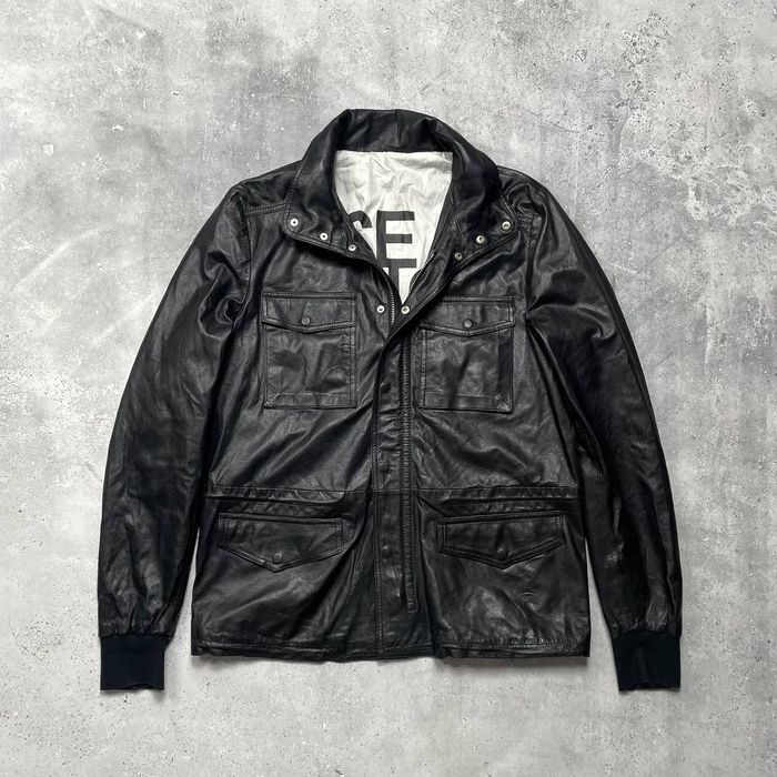 Iceberg Ice Iceberg Black Leather Jacket Grailed