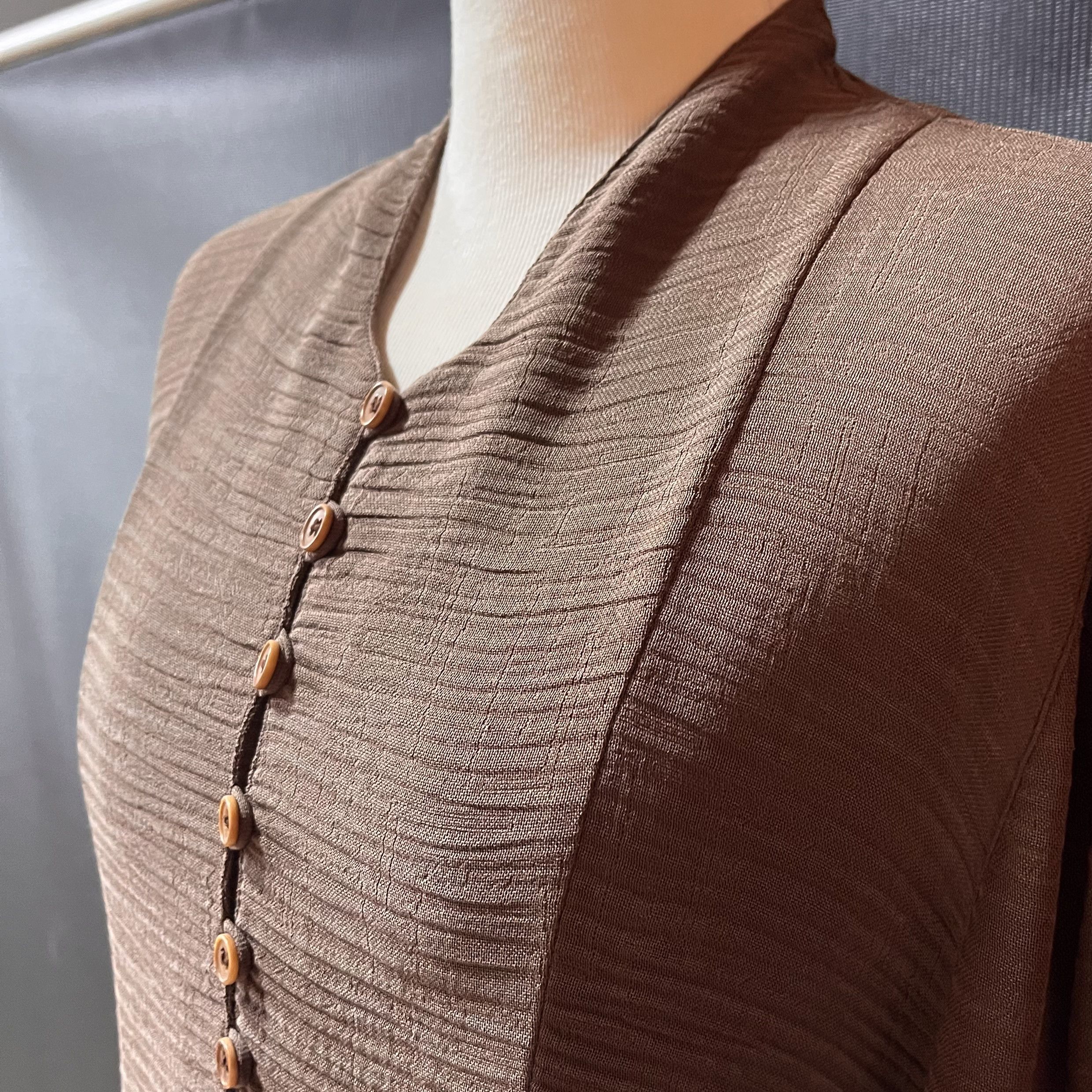 Giorgio Armani Giorgio Armani Early 90s Crinkle Tunic Button Shirt Size S / US 4 / IT 40 - 12 Thumbnail