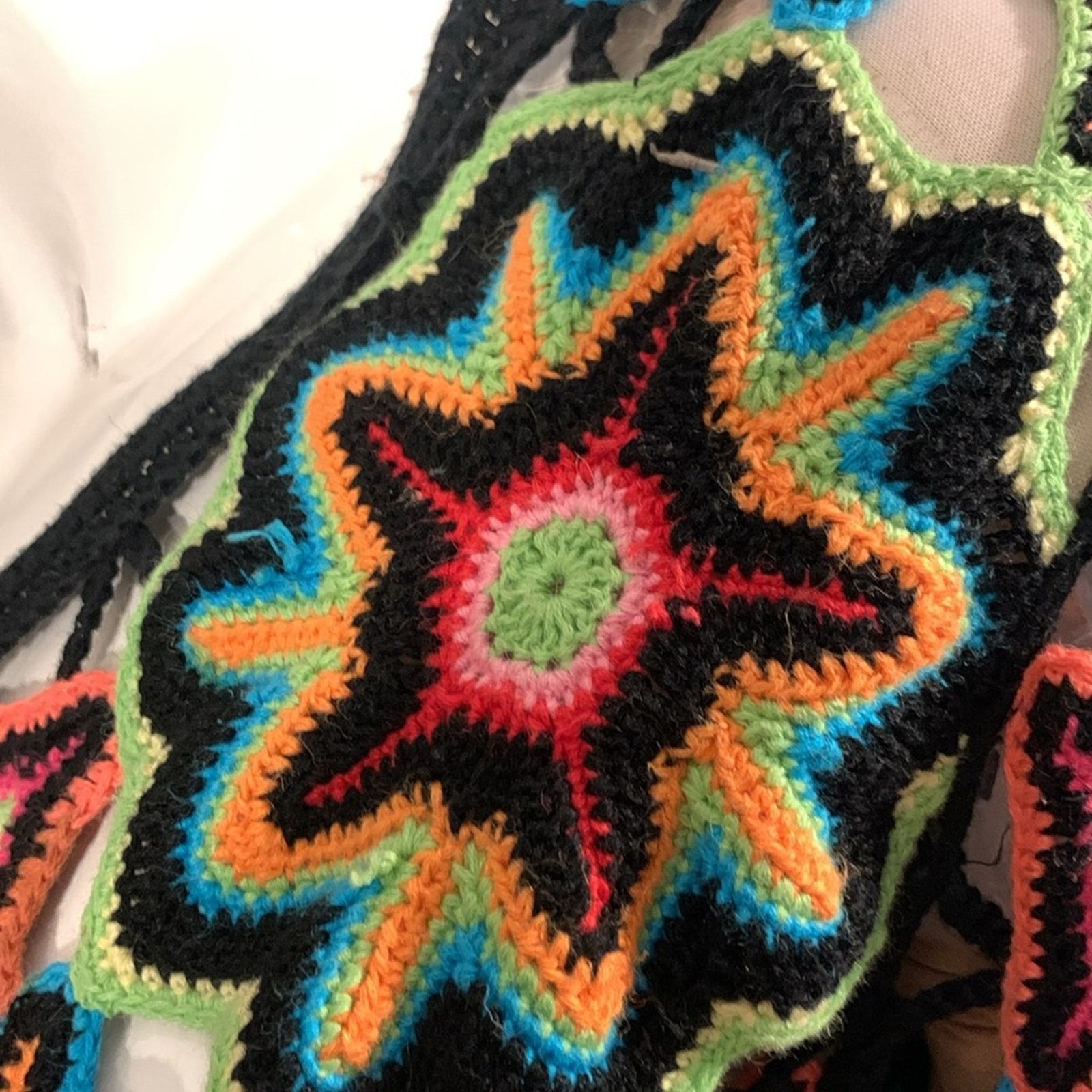 Handmade Handmade crochet granny squares multicolored bolero jacket Size M / US 6-8 / IT 42-44 - 4 Thumbnail