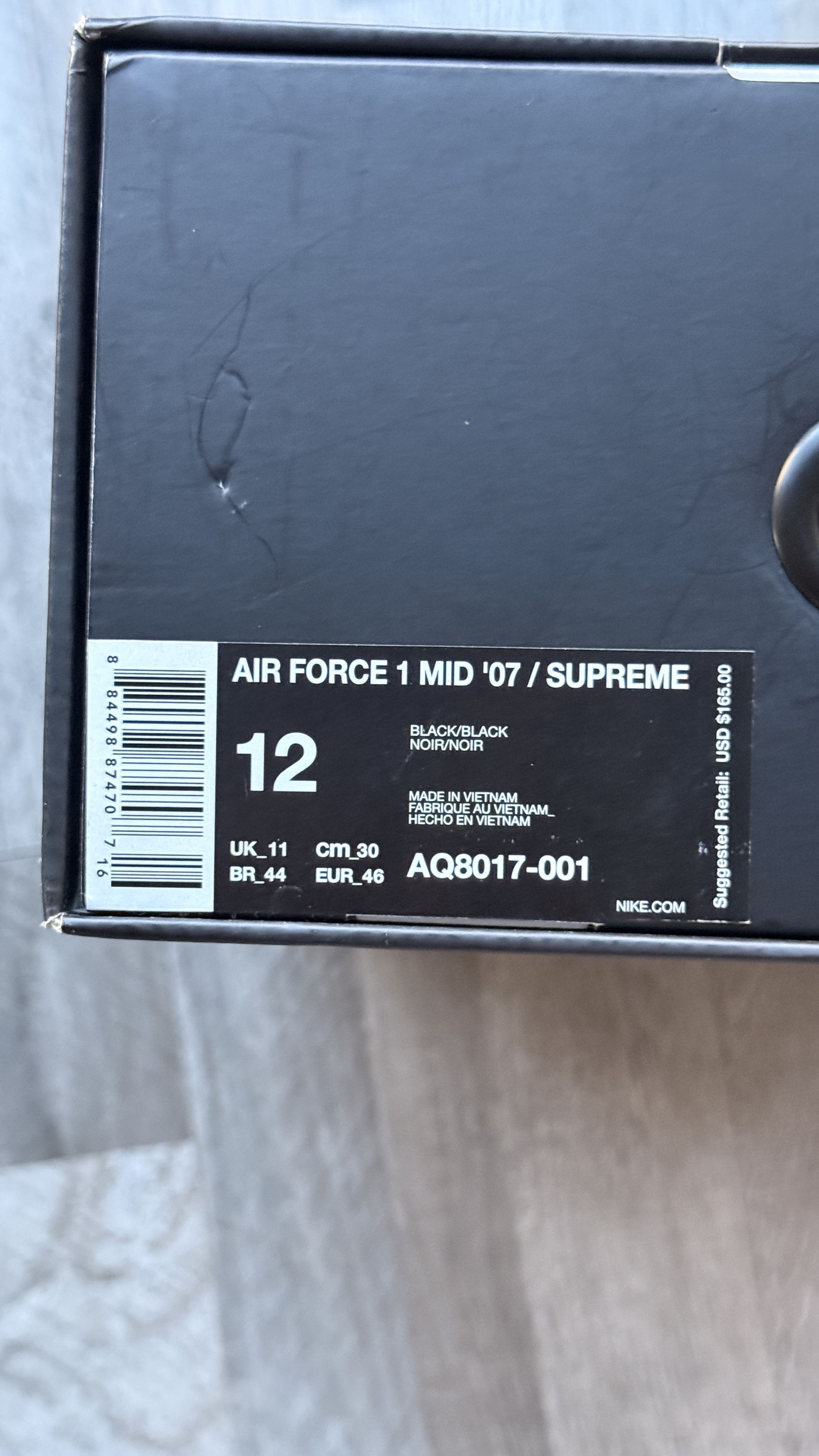 Nike Supreme Air Force 1 NBA Black Size US 12 / EU 45 - 12 Thumbnail