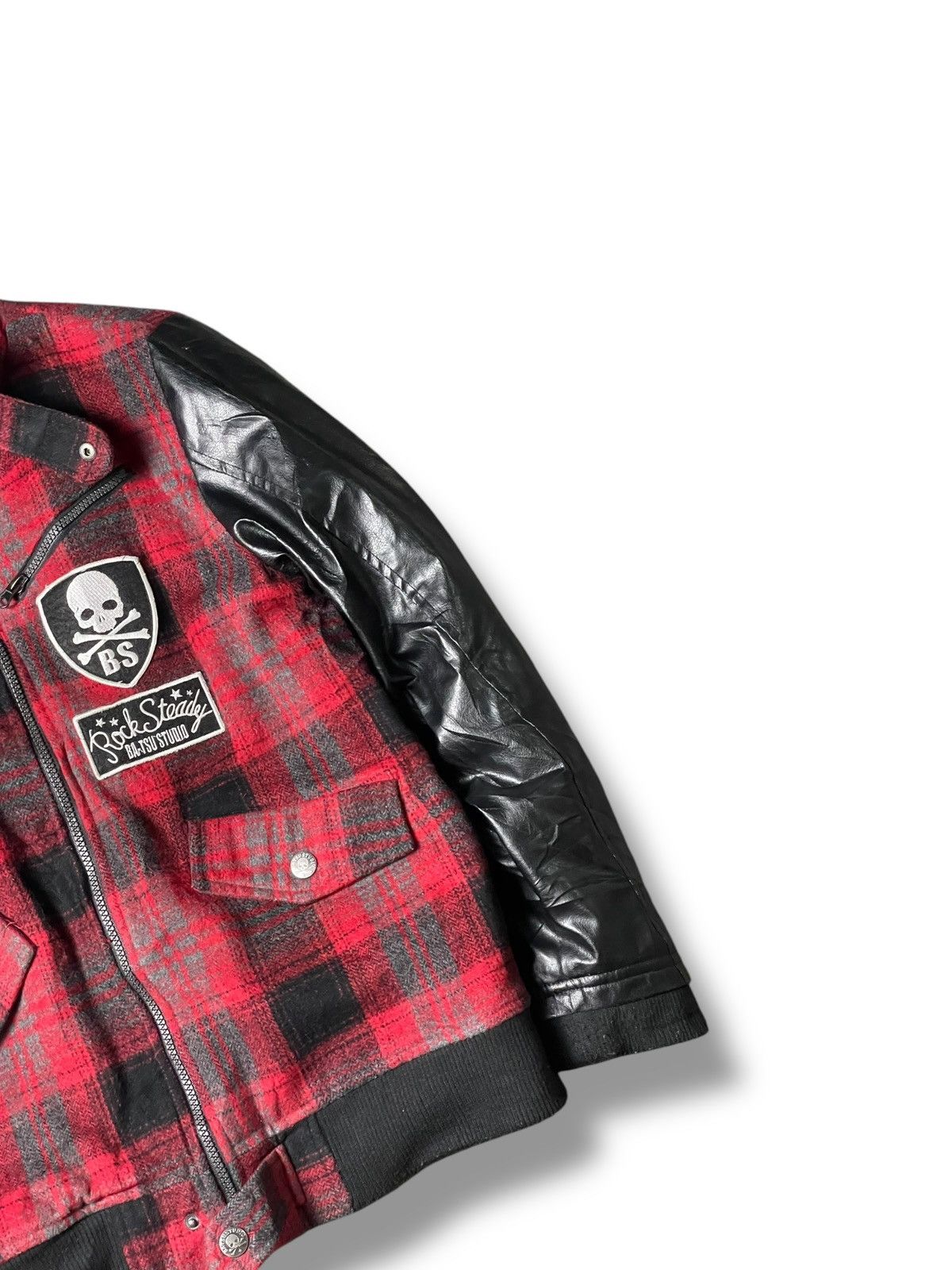 Japanese Brand × Seditionaries × Vintage BA-TSU Studio Rock Steady Leather Varsity Jacket (94) Size US XXS / EU 40 - 3 Thumbnail