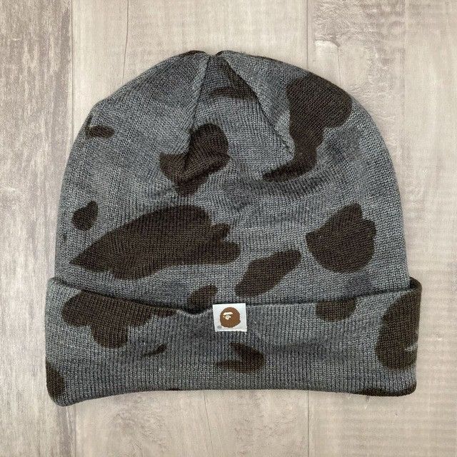 Bape BAPE Black camo brim beanie knit cap a bathing ape NIGO Size ONE SIZE - 2 Thumbnail