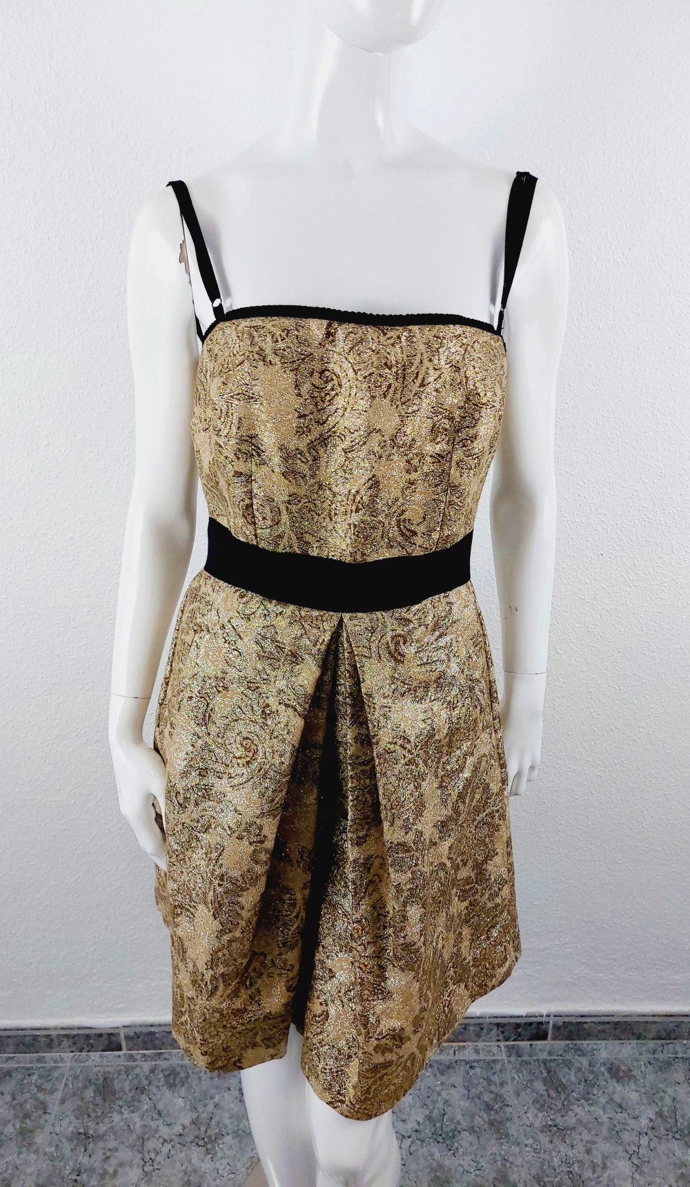 Dolce & Gabbana Dolce & Gabbana Gold Floral Gold Amy Winehouse Gown Dress Size M / US 6-8 / IT 42-44 - 14 Thumbnail