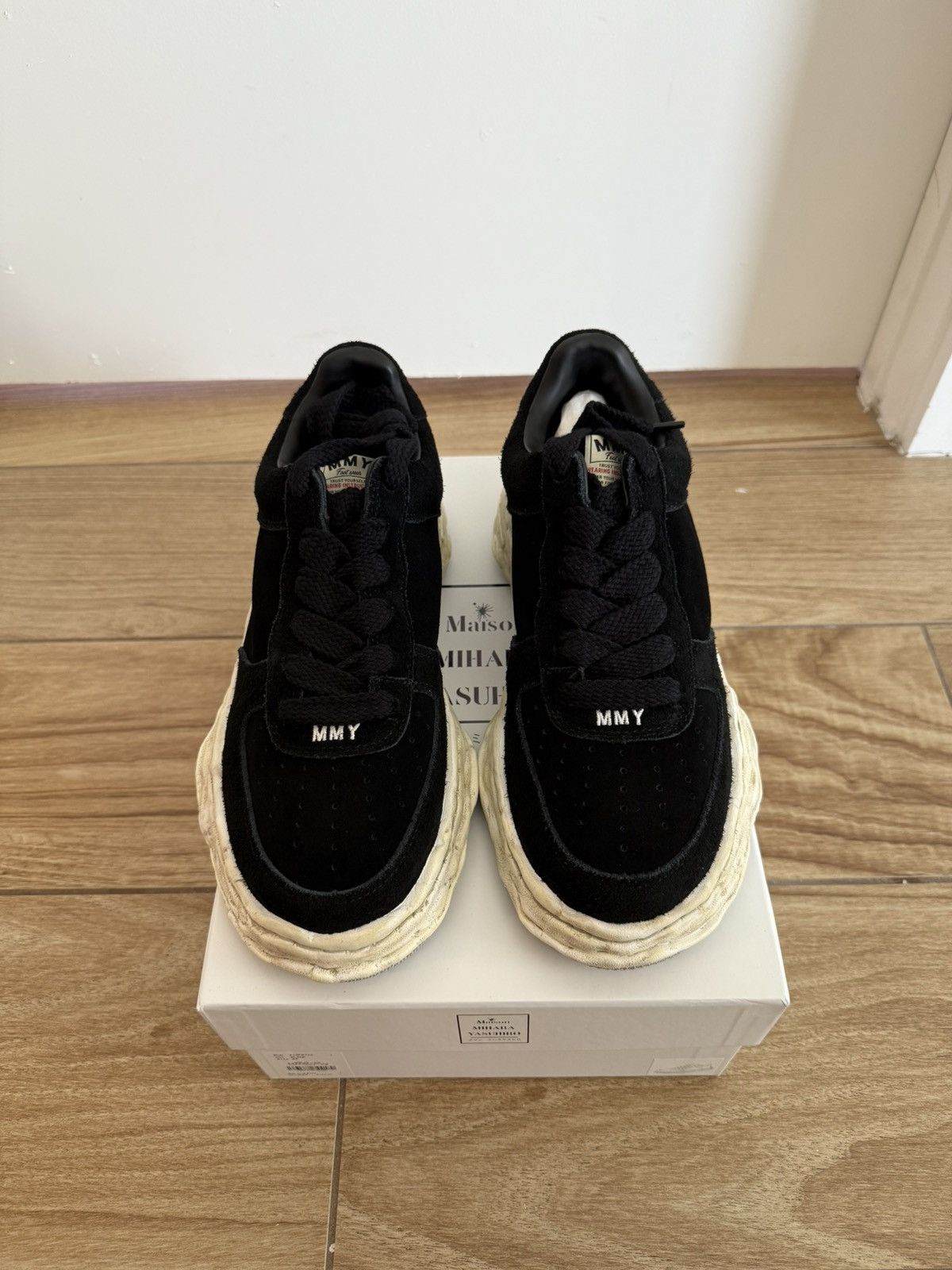 Maison MIHARA YASUHIRO Maison Mihara Yasuhiro Wayne Low OG Sole Suede Black Size US 11 / EU 44 - 2 Thumbnail