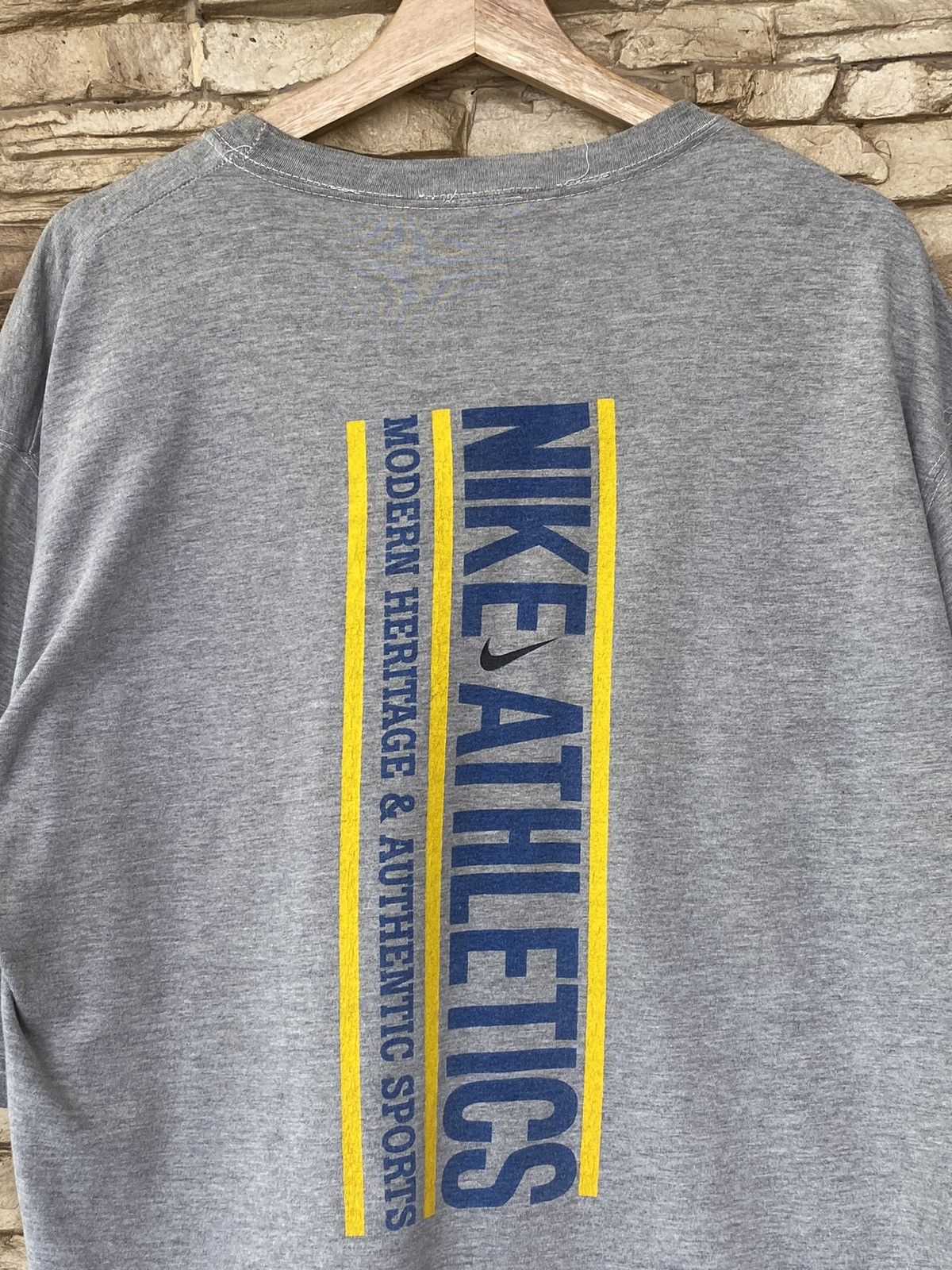 Nike × Vintage Vintage 90s Nike Athletics Tees Size US L / EU 52-54 / 3 - 6 Thumbnail