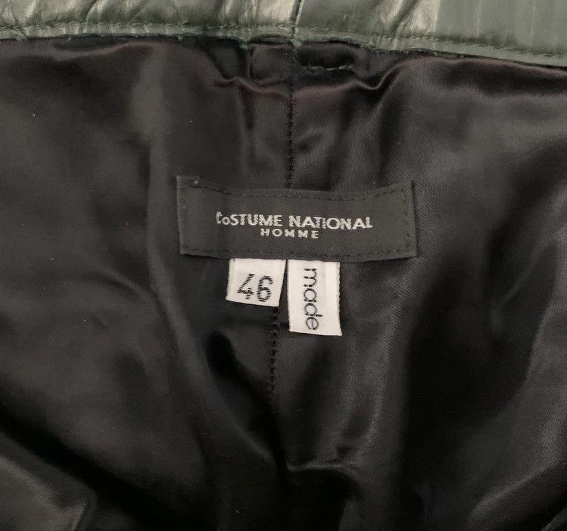 Costume National Costume National Homme Moss Green Leather Pants Size US 31 - 8 Thumbnail