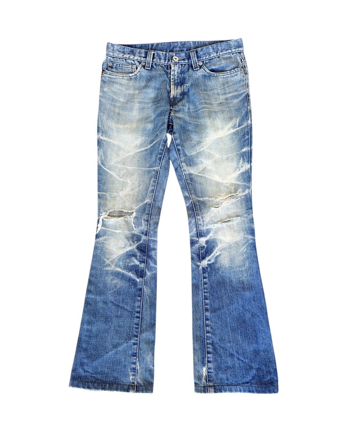 If Six Was Nine MODERN LOVER FLARE DISTRESSED JEANS Size US 30 / EU 46 - 1 Thumbnail