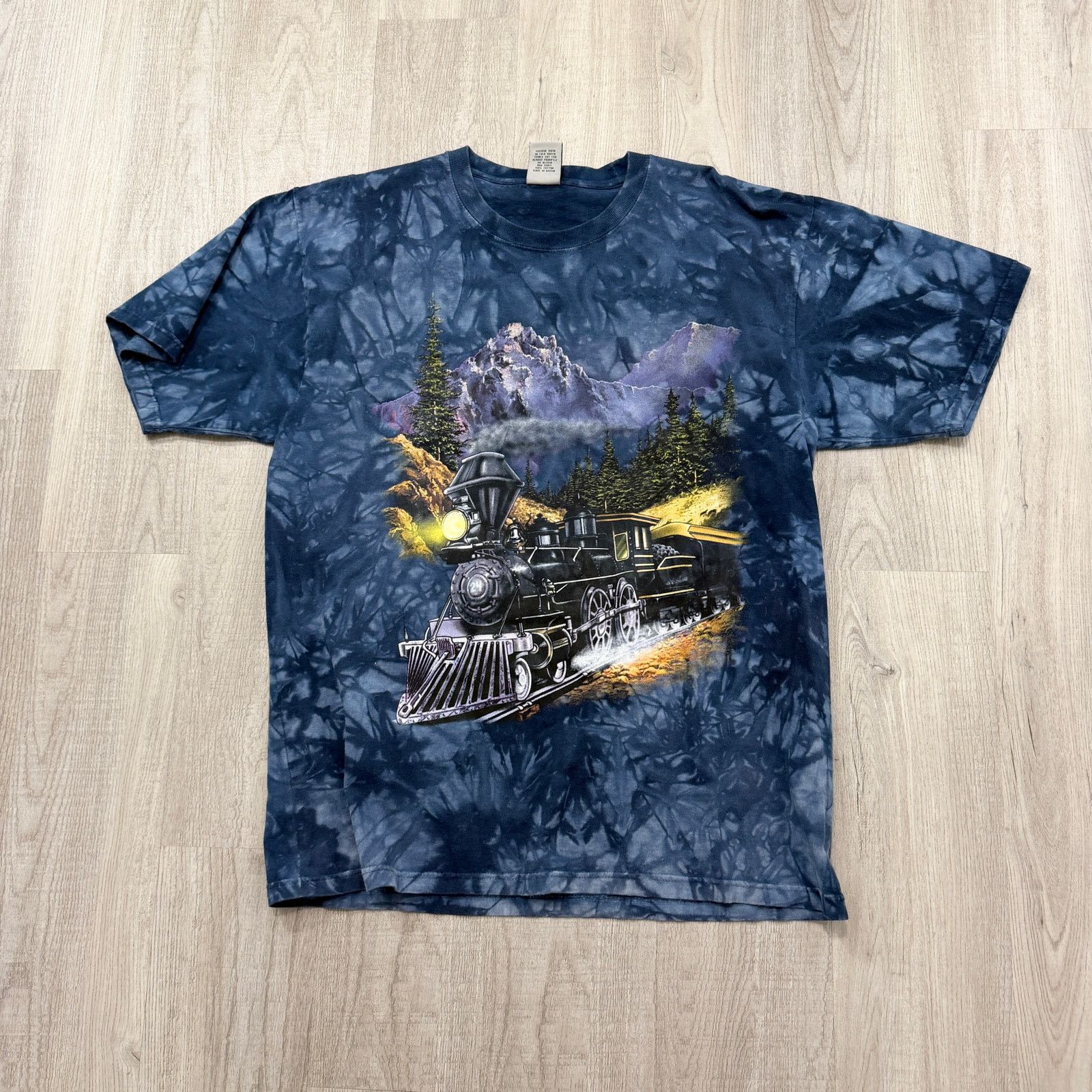 Vintage Vintage Back to Earth Coal Train Shirt Men's Large Blue 90s Size US L / EU 52-54 / 3 - 1 Thumbnail