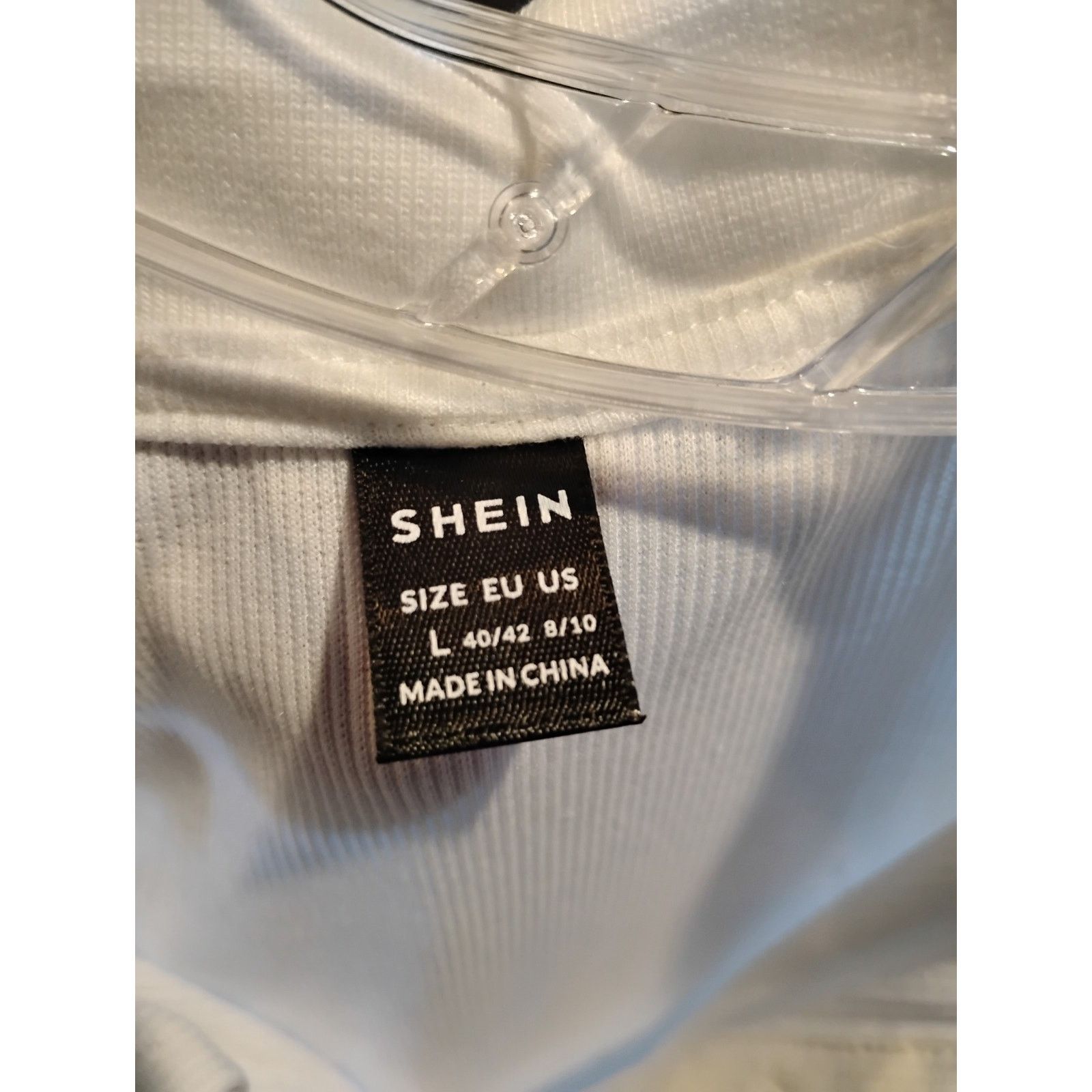 Shein Shein (Large) Women's White Polo Dress Size L / US 10 / IT 46 - 1 Thumbnail