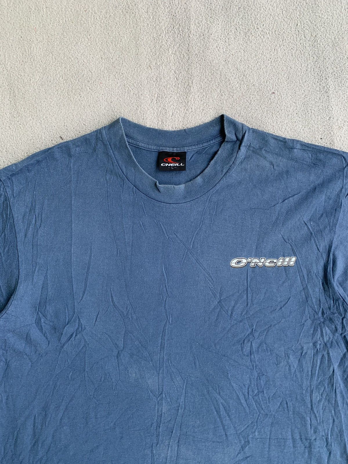 O'Neill × Vintage Vintage Oneill Big Logo Fade Tee Shirt Surf Size US L / EU 52-54 / 3 - 4 Thumbnail