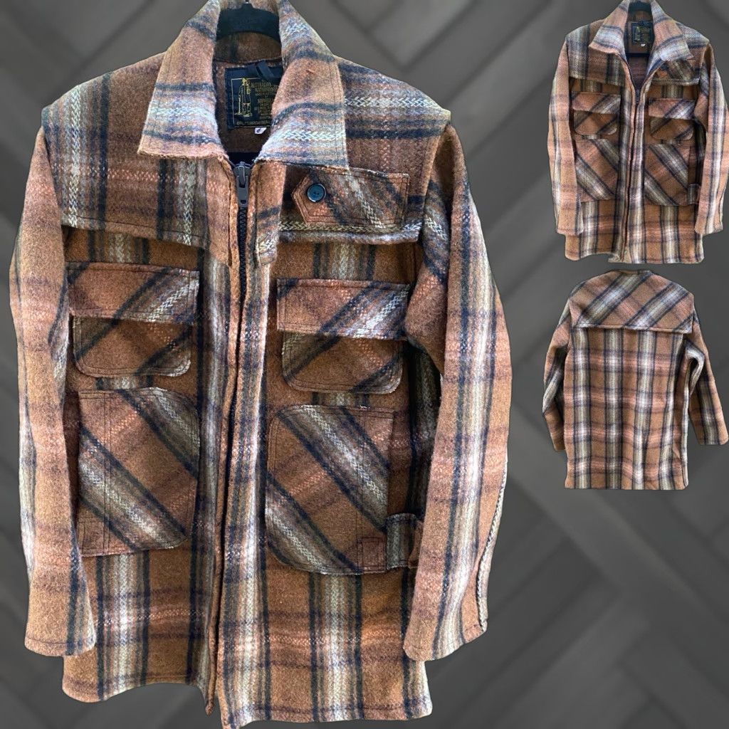 Vintage VINTAGE Norwellan Australian Bluey Wool Waterproof Jacket Plaid Bush Coat Work Size US M / EU 48-50 / 2 - 1 Thumbnail