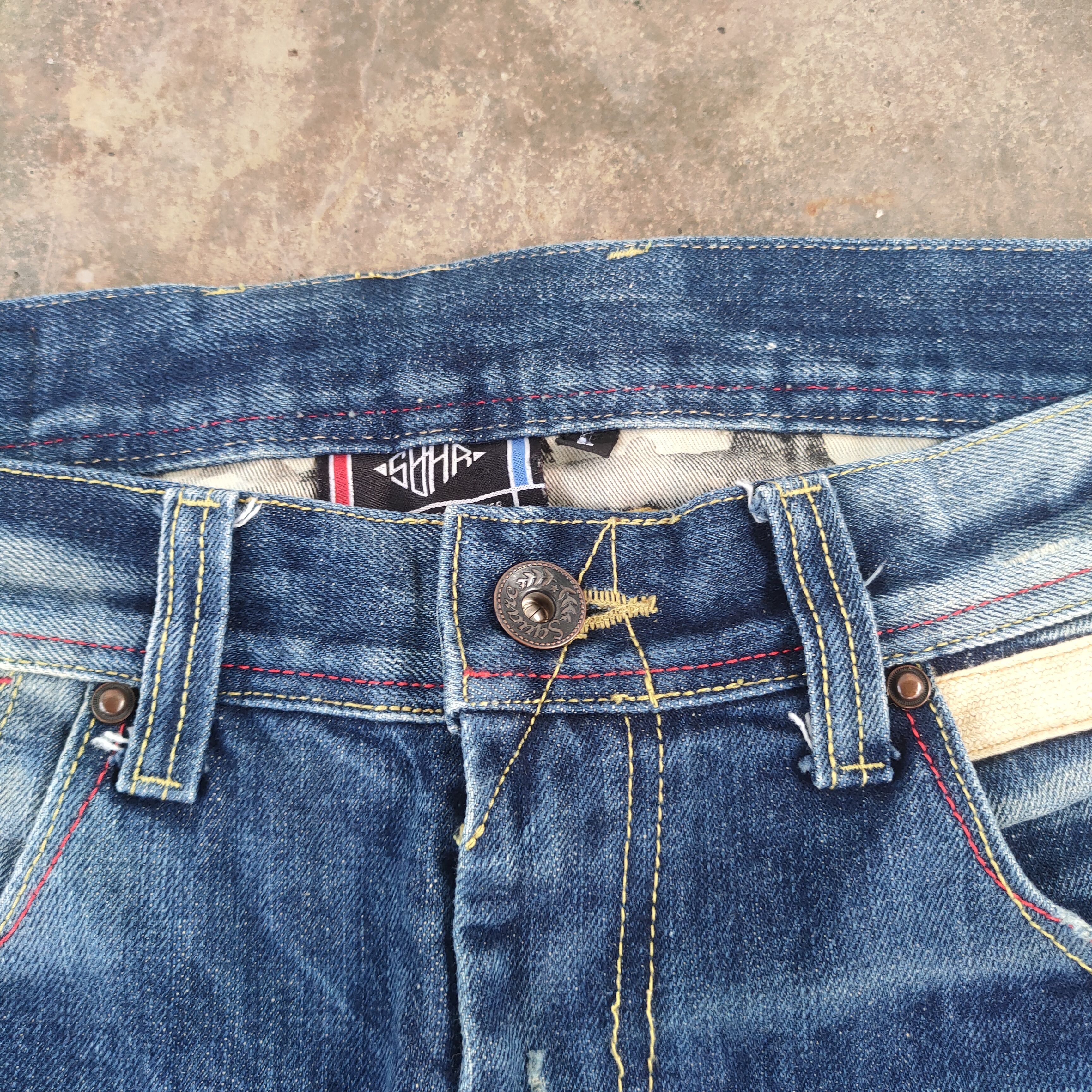 Jean × Vintage W34 VINTAGE JAPANESE FADED DISTRESSED JEAN PANTS Size US 34 / EU 50 - 5 Thumbnail
