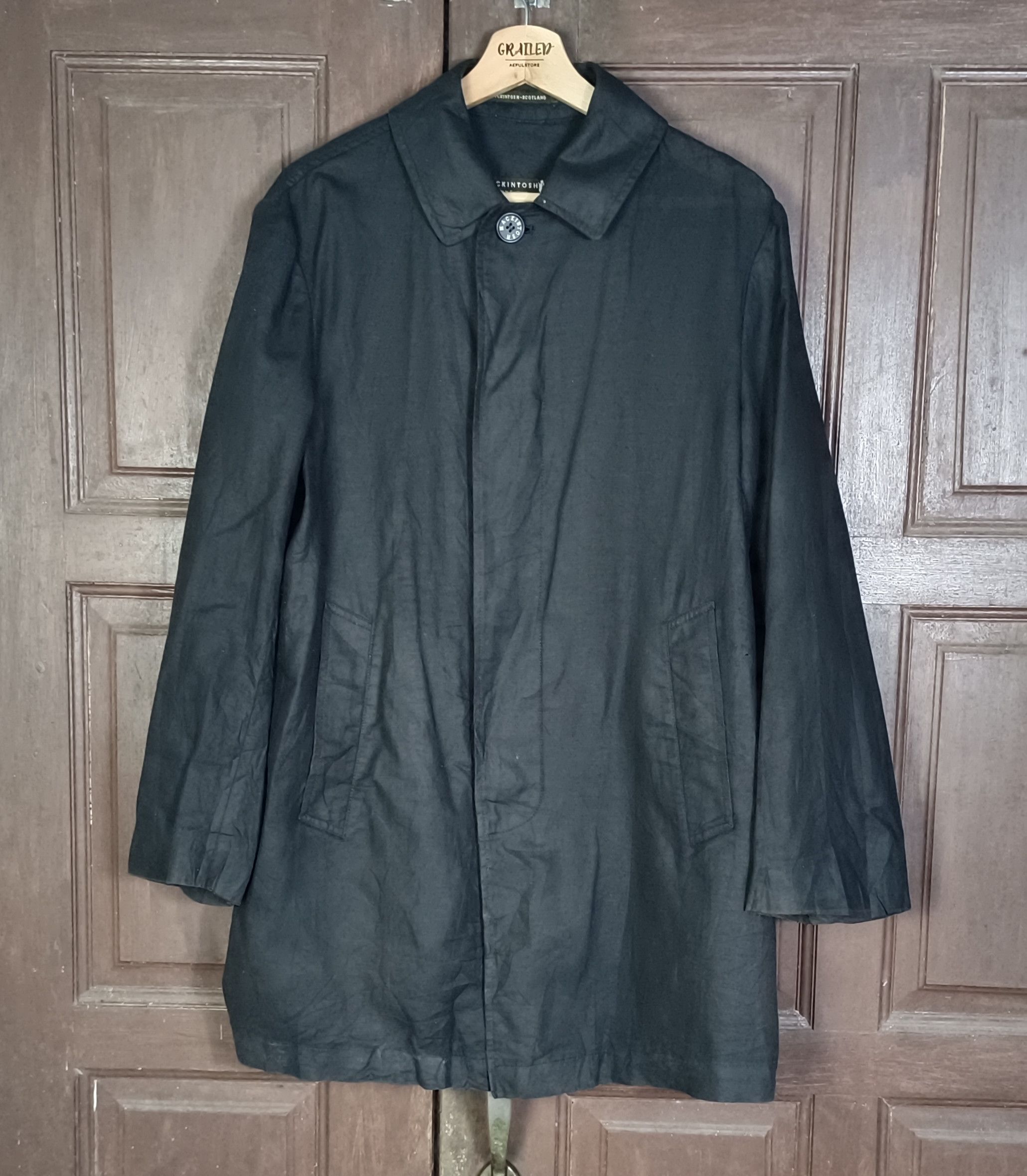 Mackintosh Rare💥Mackintosh Scotland Button Up Super Black Jacket Size US M / EU 48-50 / 2 - 1 Thumbnail