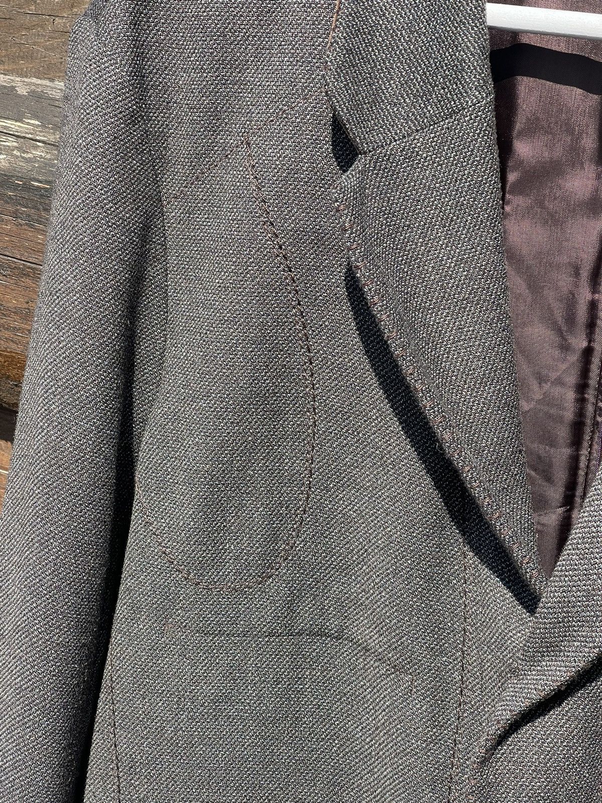 Marithe + Francois Girbaud Marithe Francois Girbaud grey pattern wool blazer jacket Size 54R - 9 Thumbnail