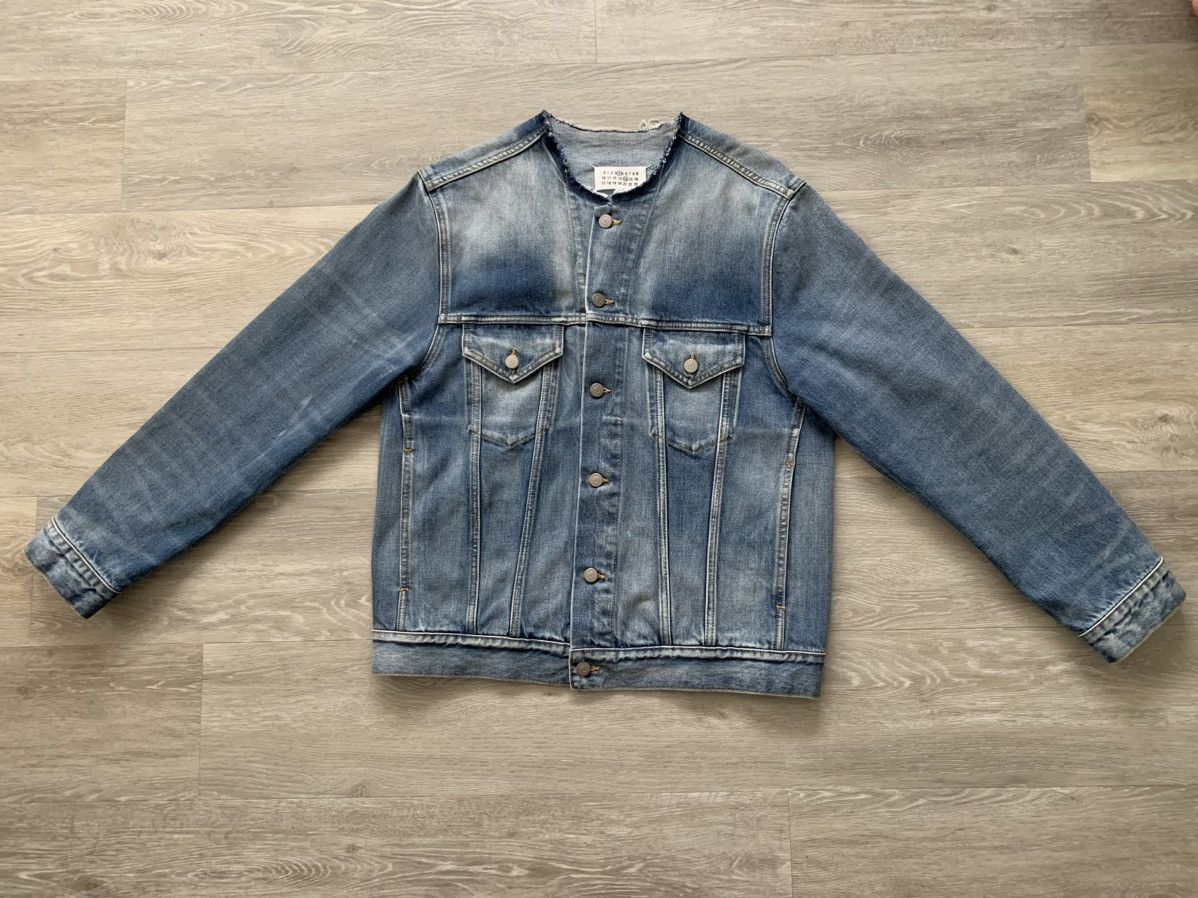 image of Maison Margiela Denim Jacket in Blue, Men's (Size Large)
