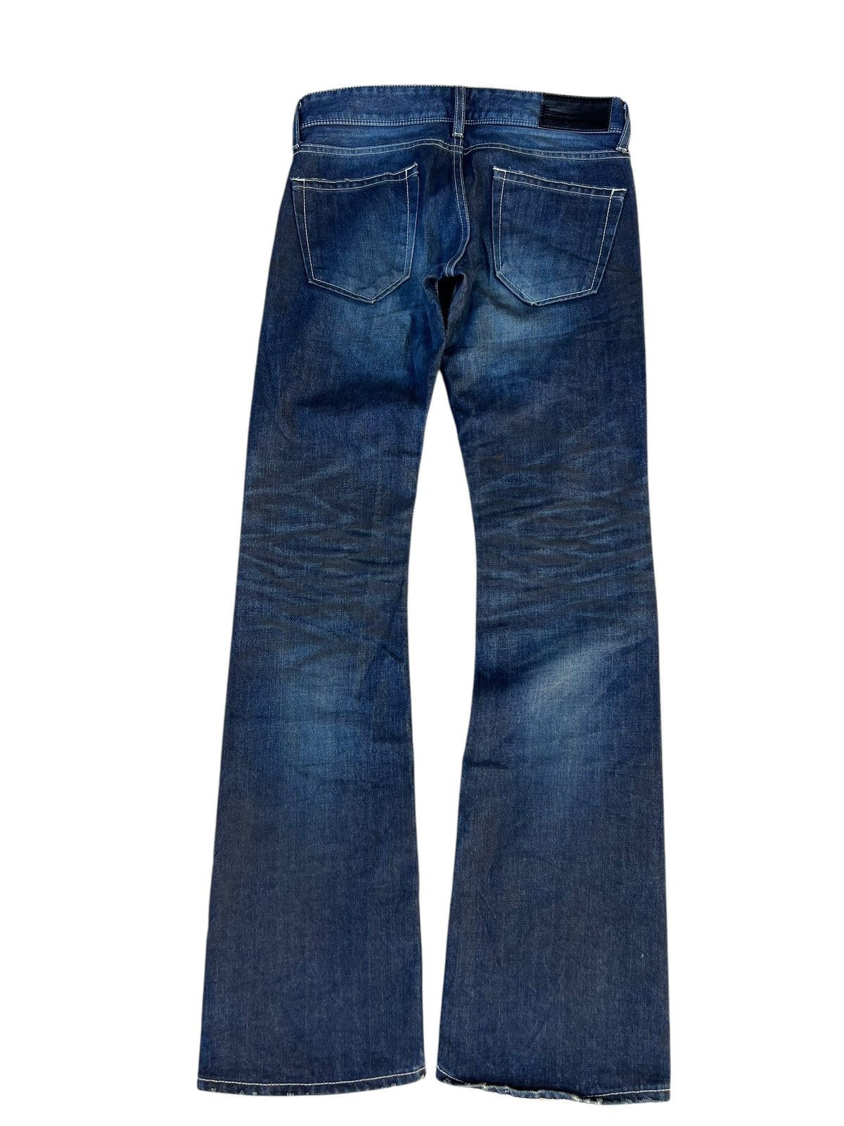 If Six Was Nine × Le Grande Bleu (L.G.B.) × Murder License Clawmark Waxed Denim Murder License Flare Jeans Size US 29 - 14 Thumbnail