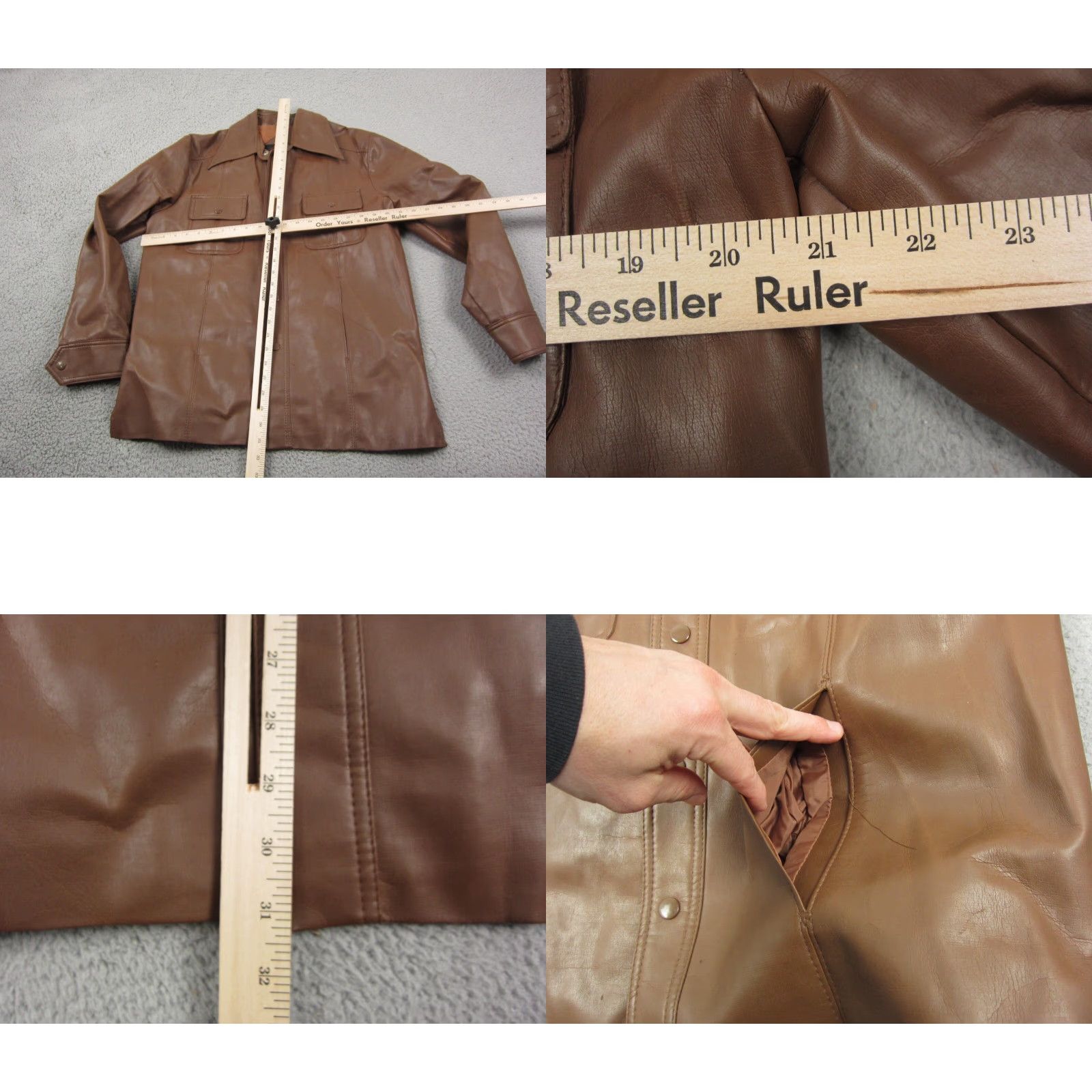 Vintage VINTAGE Young Bloods Jacket Mens M Brown 60s 70s Disco Cowboy Pleather Biker 80s 90s Western Mens Jacket Size US M / EU 48-50 / 2 - 8 Thumbnail