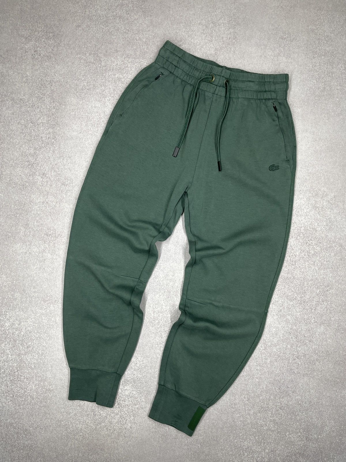 Lacoste Womens Lacoste Sweatpants Green Double Logo Size 26" / US 2 / IT 38 - 1 Thumbnail
