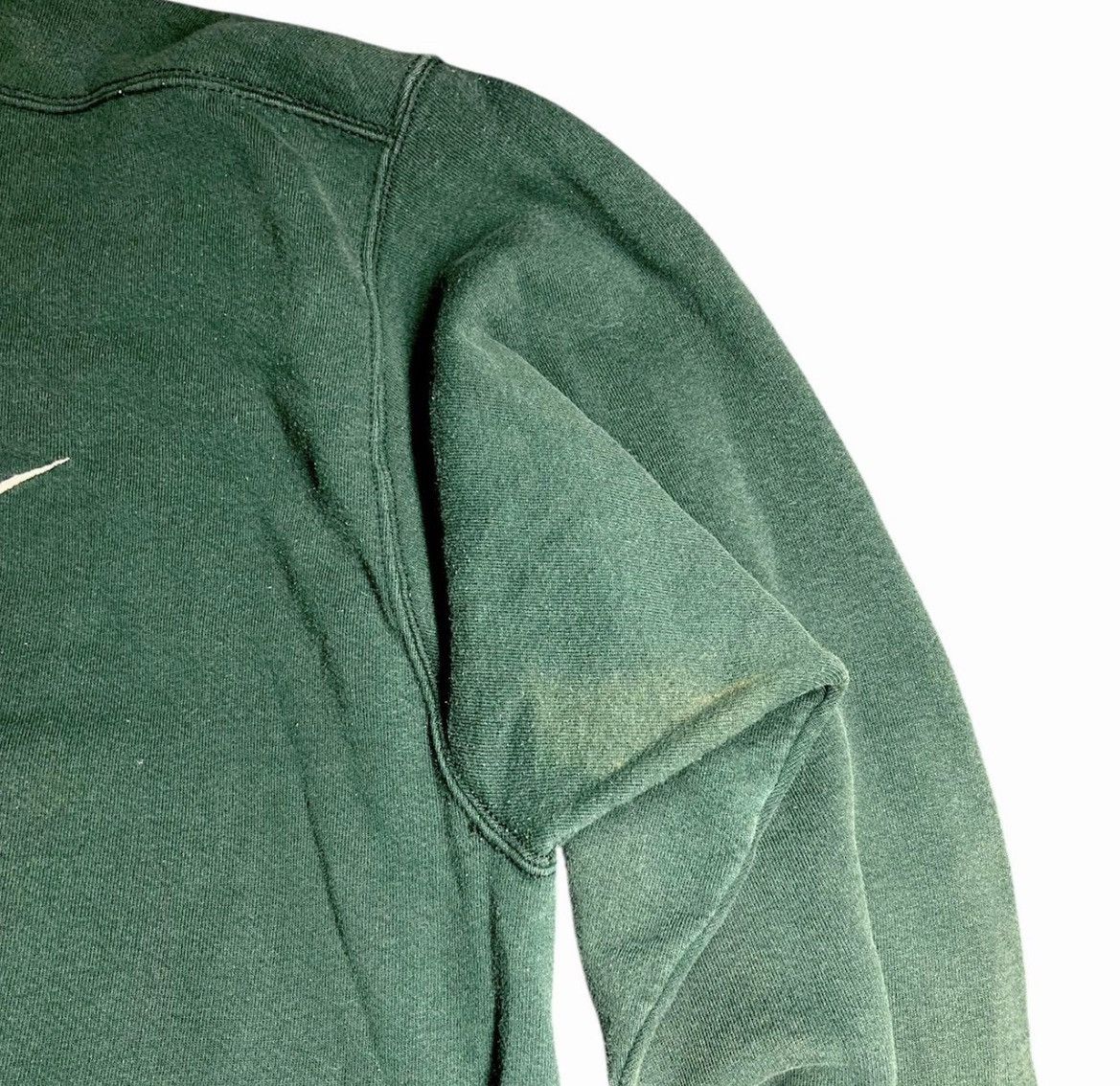 Nike Vintage 90s Nike Swoosh Crewneck - Faded Green - Distressed Size US L / EU 52-54 / 3 - 3 Thumbnail