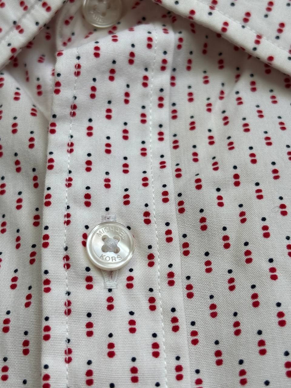 Michael Kors Michael Kors Slim Fit Shirt / Red Micro Pattern / Size M Size US M / EU 48-50 / 2 - 10 Thumbnail