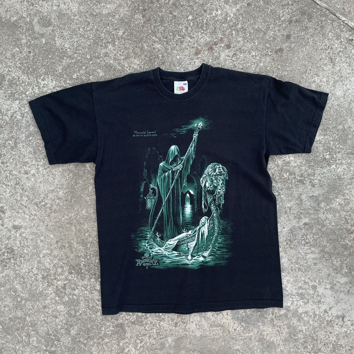 Expert Horror × Vintage Rare Vintage Alchemy Gothic T-shirts 2001 Streetwear Size M Size US M / EU 48-50 / 2 - 1 Thumbnail