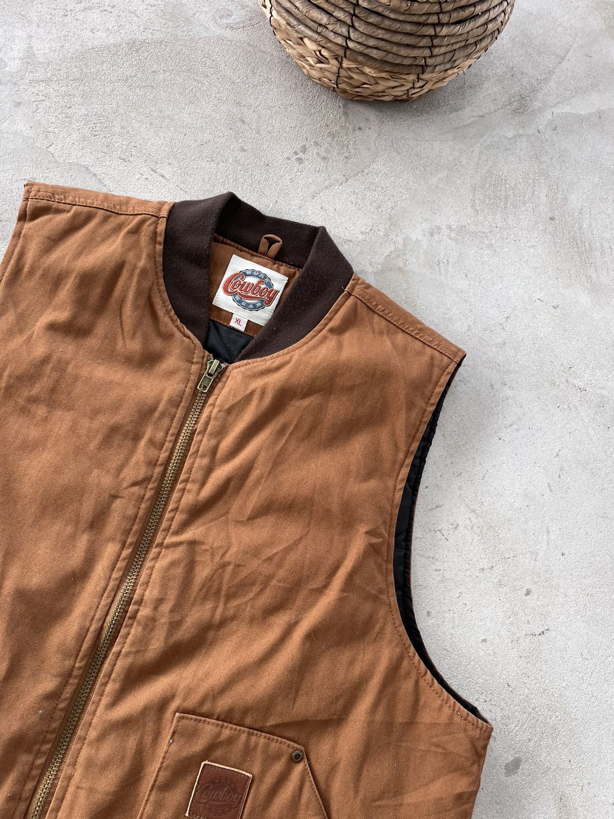 Carhartt Vintage Brown Cowboy Western Workwear Vest Carhartt Style Size US XL / EU 56 / 4 - 6 Thumbnail