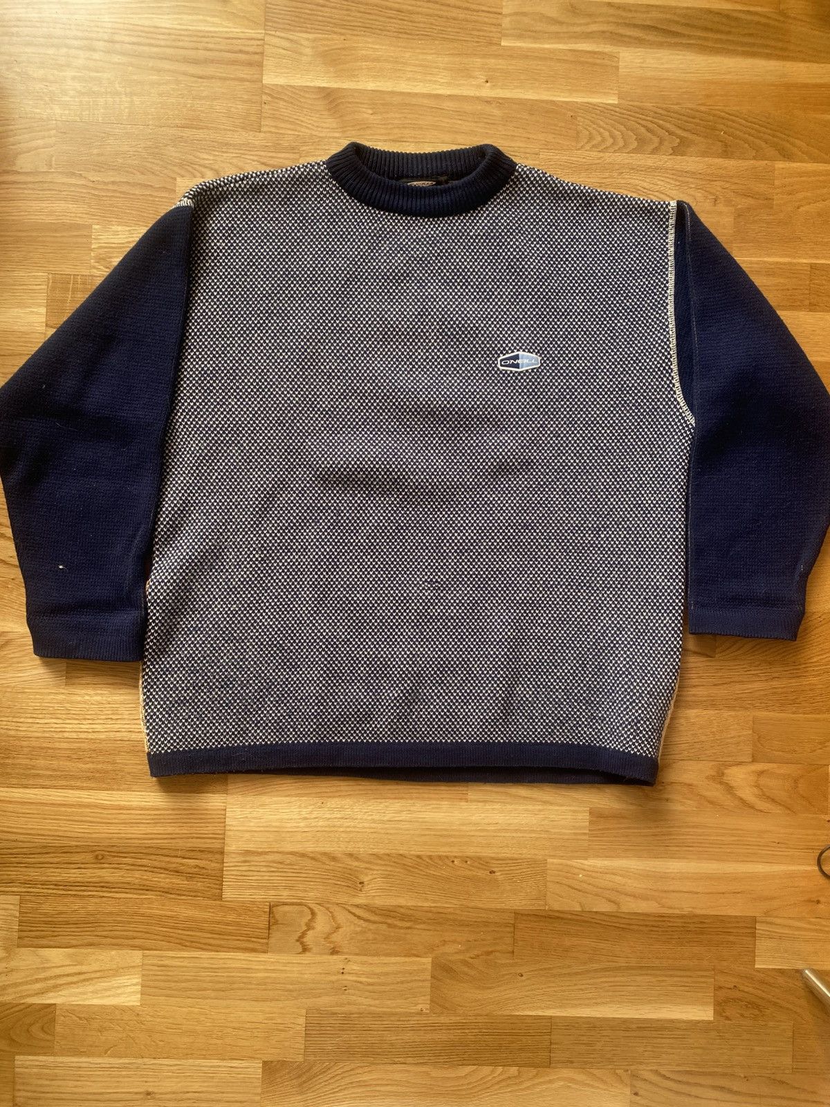 O'Neill Vintage O’Neill Knit Sweater Crewneck Navy BeigeSize XL Mens Size US XL / EU 56 / 4 - 1 Thumbnail