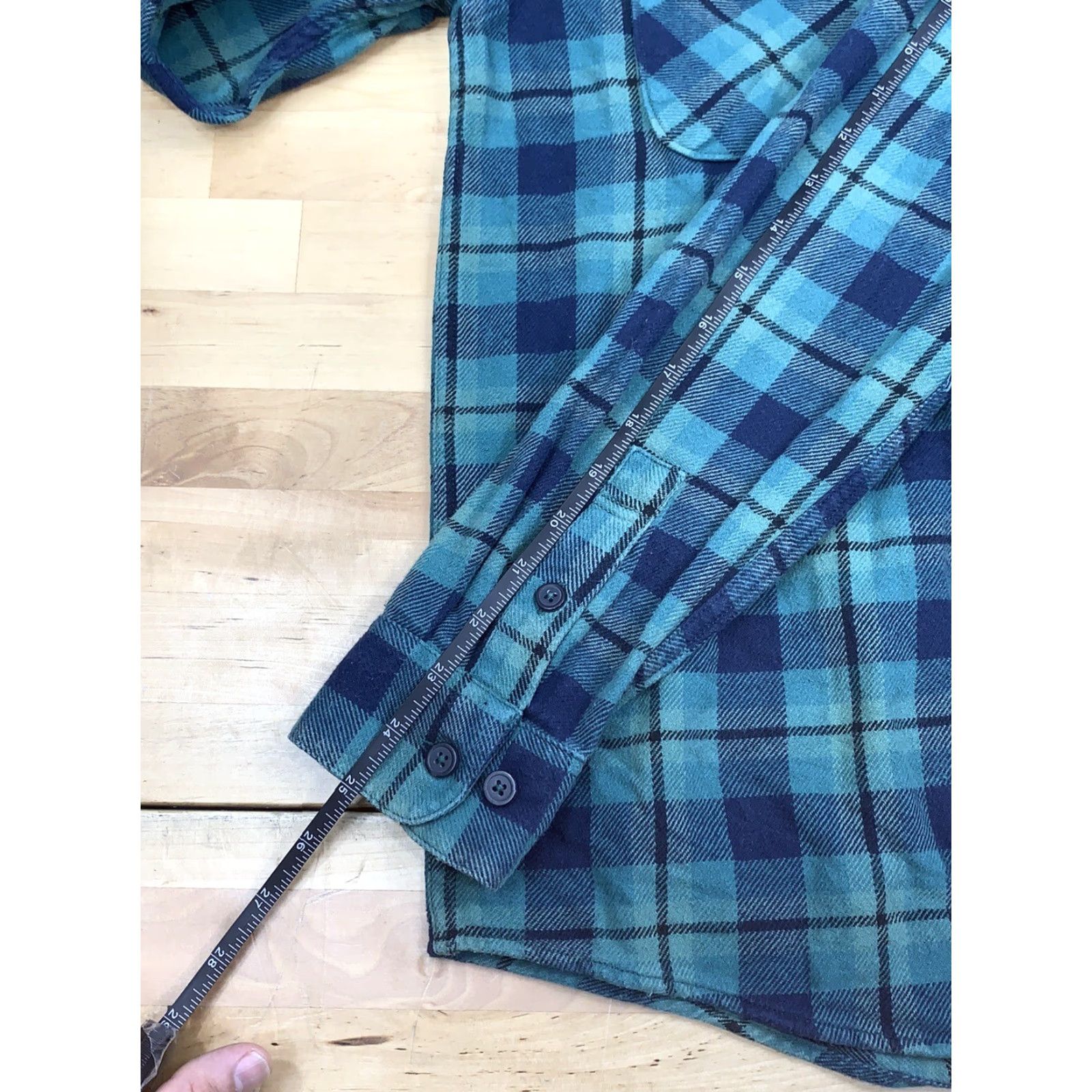 RVCA RVCA Shirt Womens XS Button-Up Flannel Green Plaid Long Sleeve Casual Collar 100% Cotton Vintage? No Size XS / US 0-2 / IT 36-38 - 6 Thumbnail