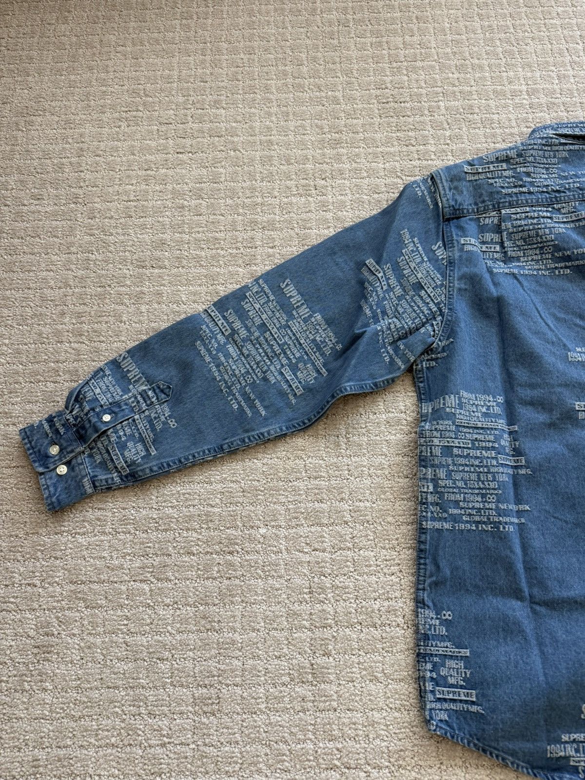 Supreme Supreme Trademark Jacquard Denim Shirt Size US L / EU 52-54 / 3 - 5 Thumbnail