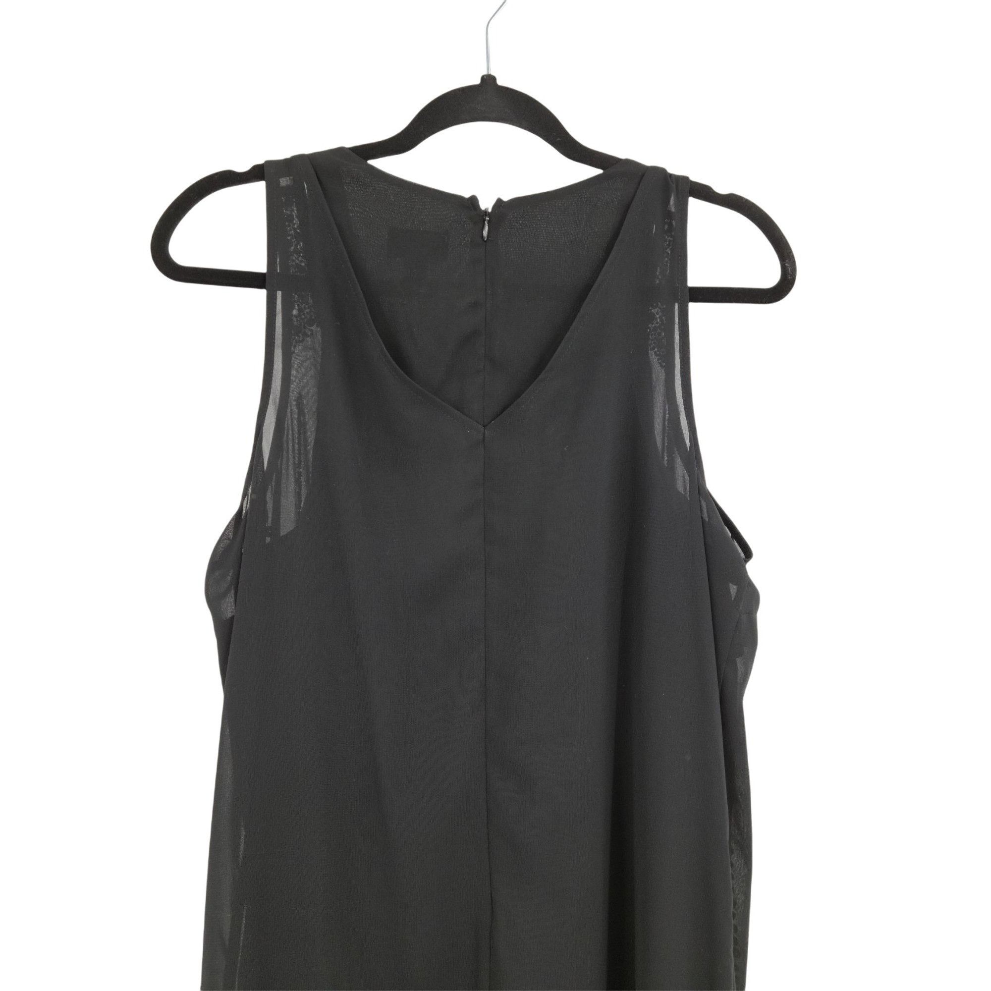Nicole Miller Nicole Miller Retro 20's Flapper Dress Black Sz XL Sheer Lay Size XL / US 12-14 / IT 48-50 - 6 Thumbnail
