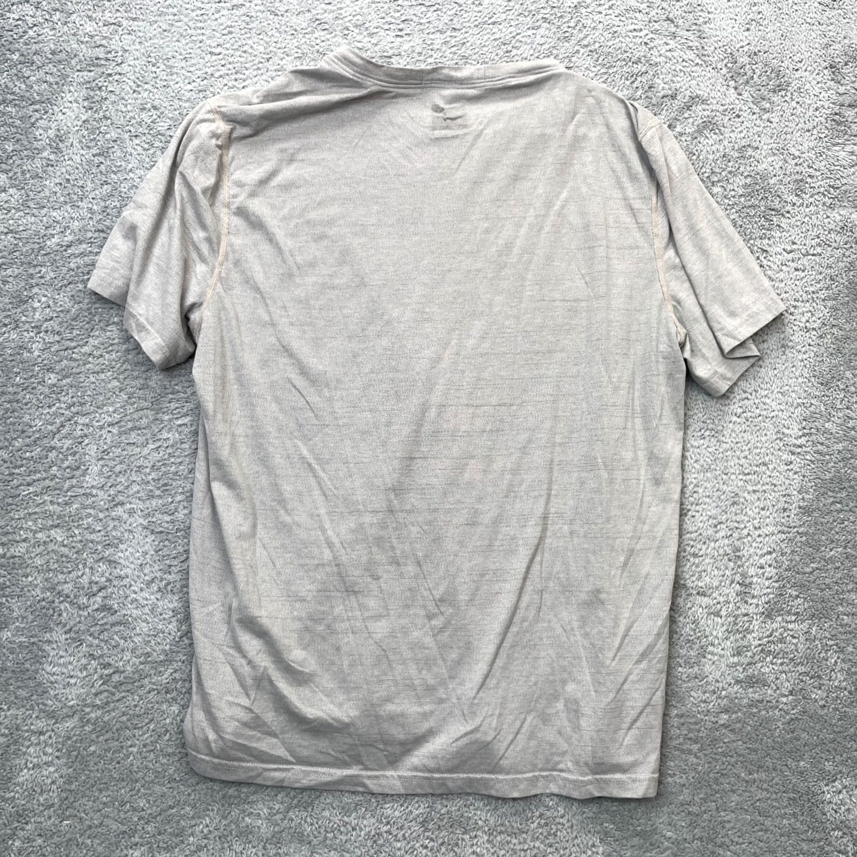 Prana Prana Mens Medium Gray Space Dye Round Neck Logo Performance Athleisure Shirt Size US M / EU 48-50 / 2 - 2 Thumbnail