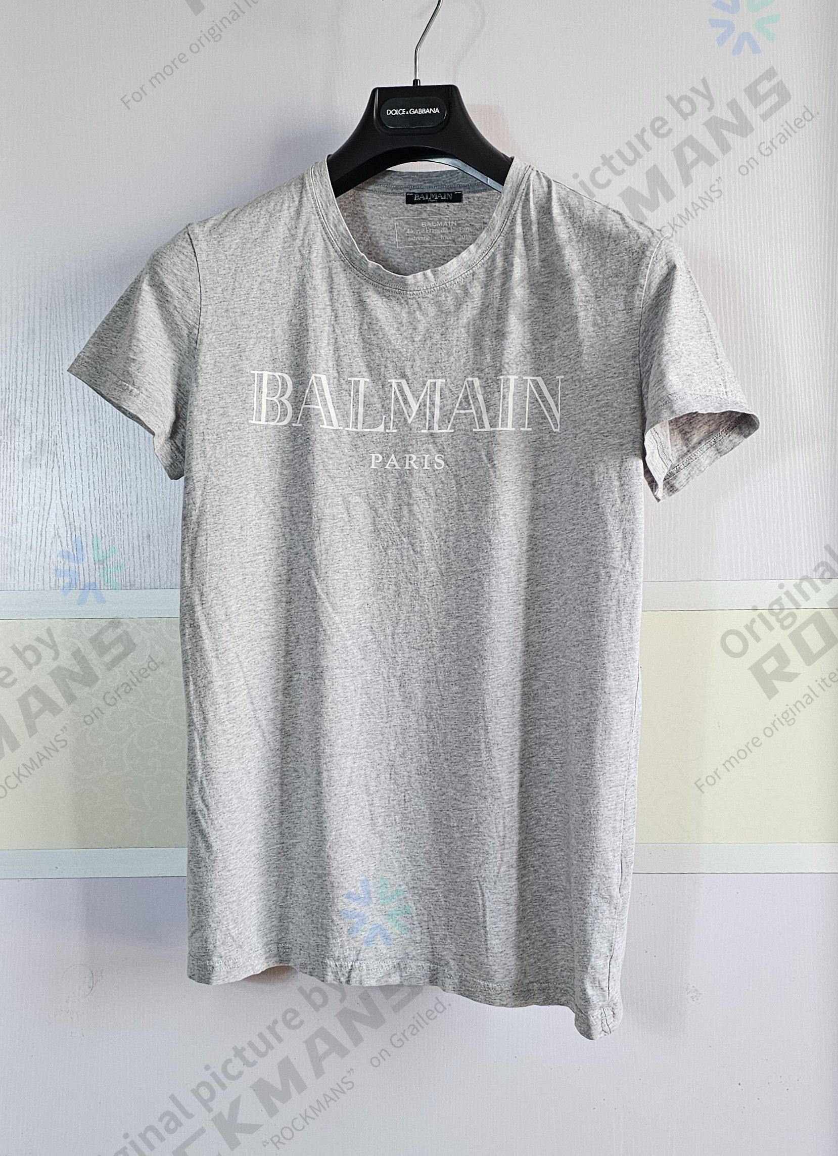 Balmain Balmain Men's Grey T-Shirt Size M Size US M / EU 48-50 / 2 - 1 Thumbnail