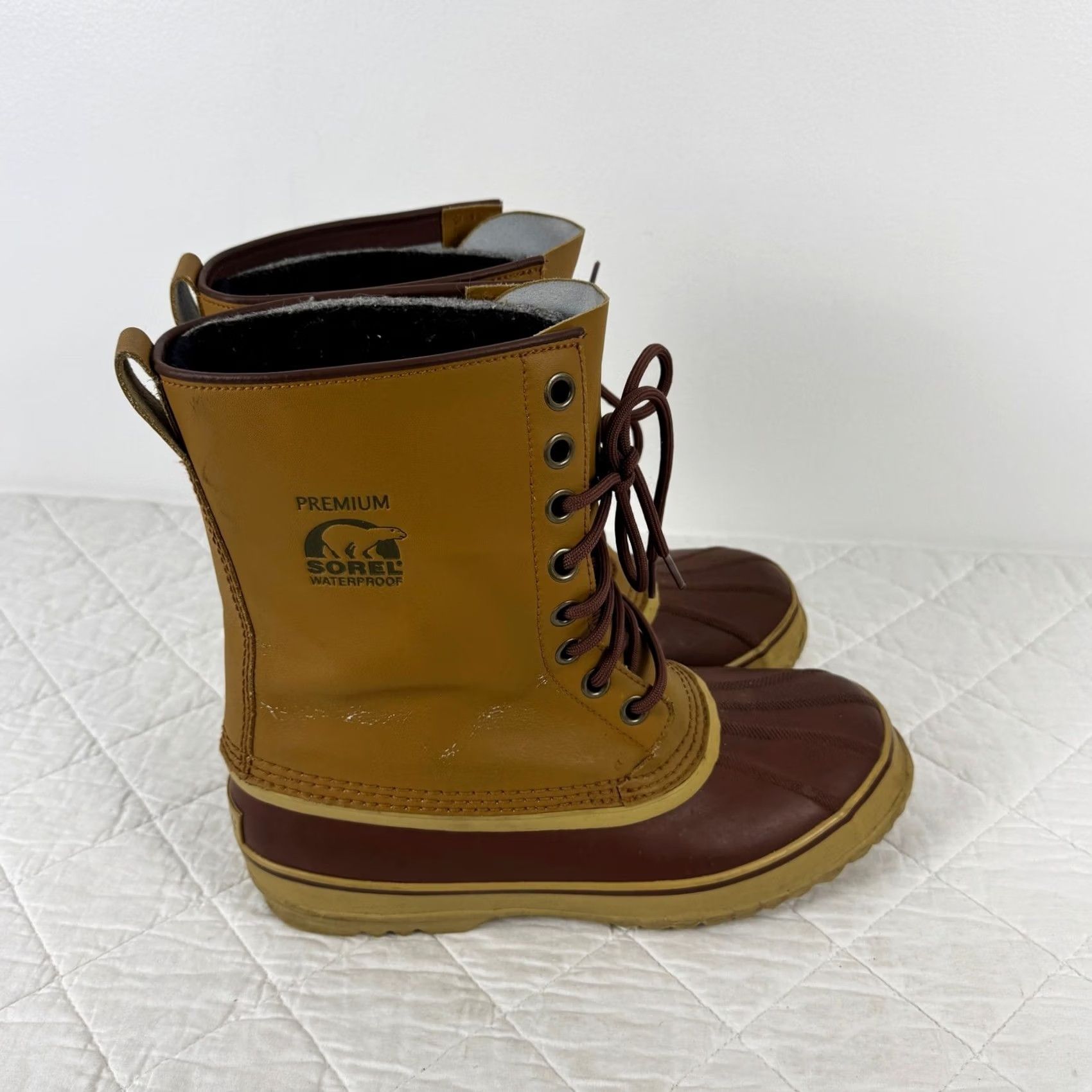 SOREL Sorel 1964 Premium Mens Waterproof Winter Snow Duck Boots Curry 10 NM1330-705 Size US 9 / EU 42 - 4 Thumbnail