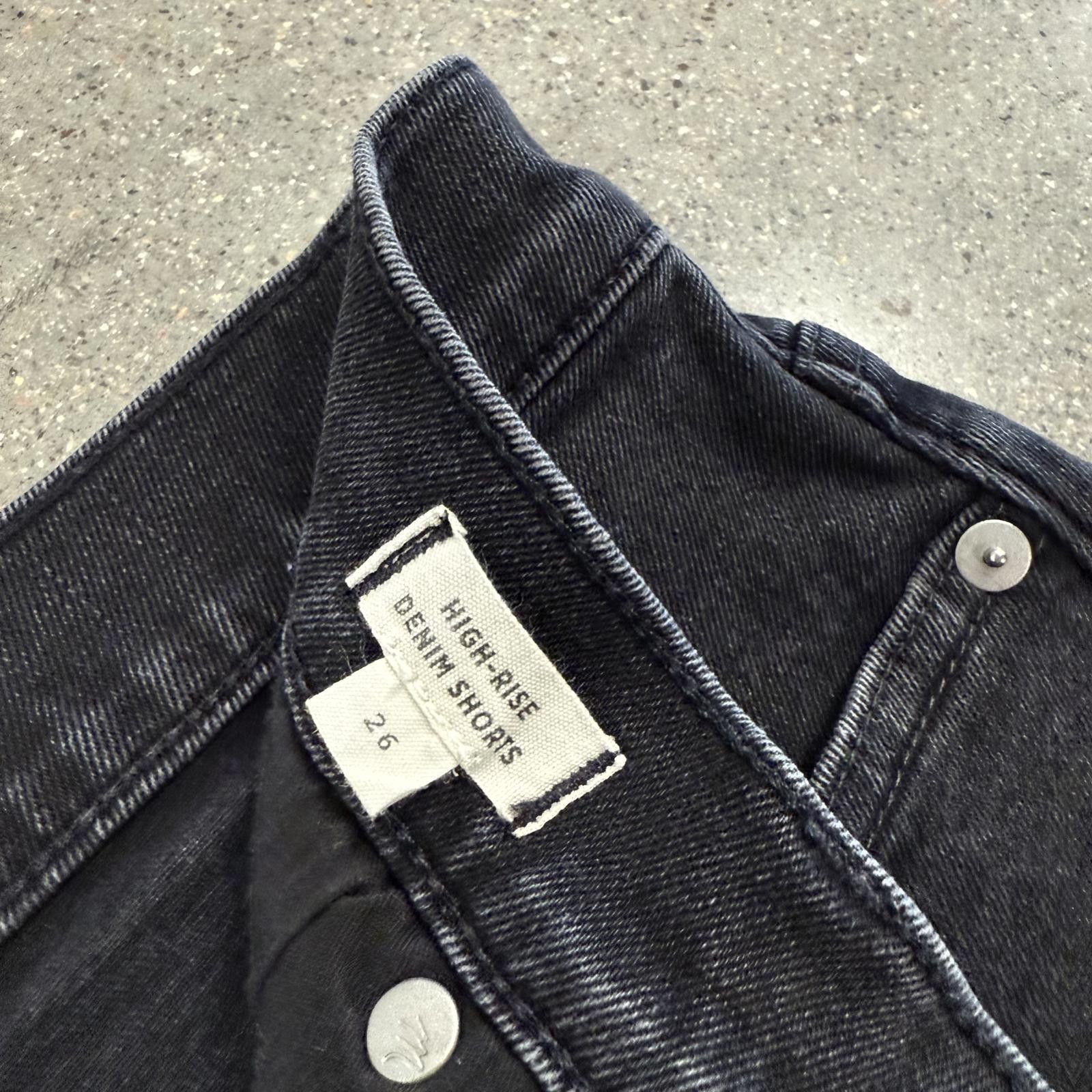 Madewell Madewell High-Rise Denim Shorts Raw-Hem Designer Black - 26 Size 26" / US 2 / IT 38 - 3 Thumbnail