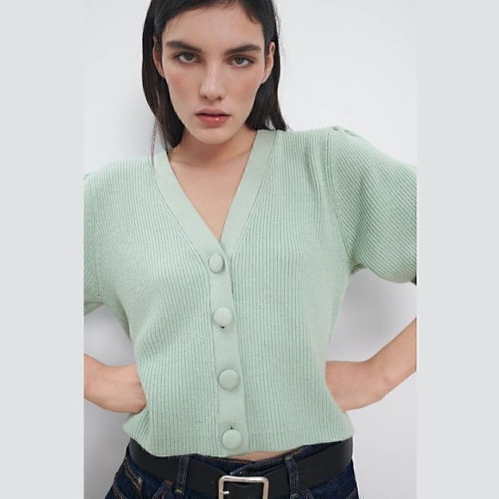 Zara ZARA V-Neck Cardigan NWT Size S / US 4 / IT 40 - 5 Thumbnail
