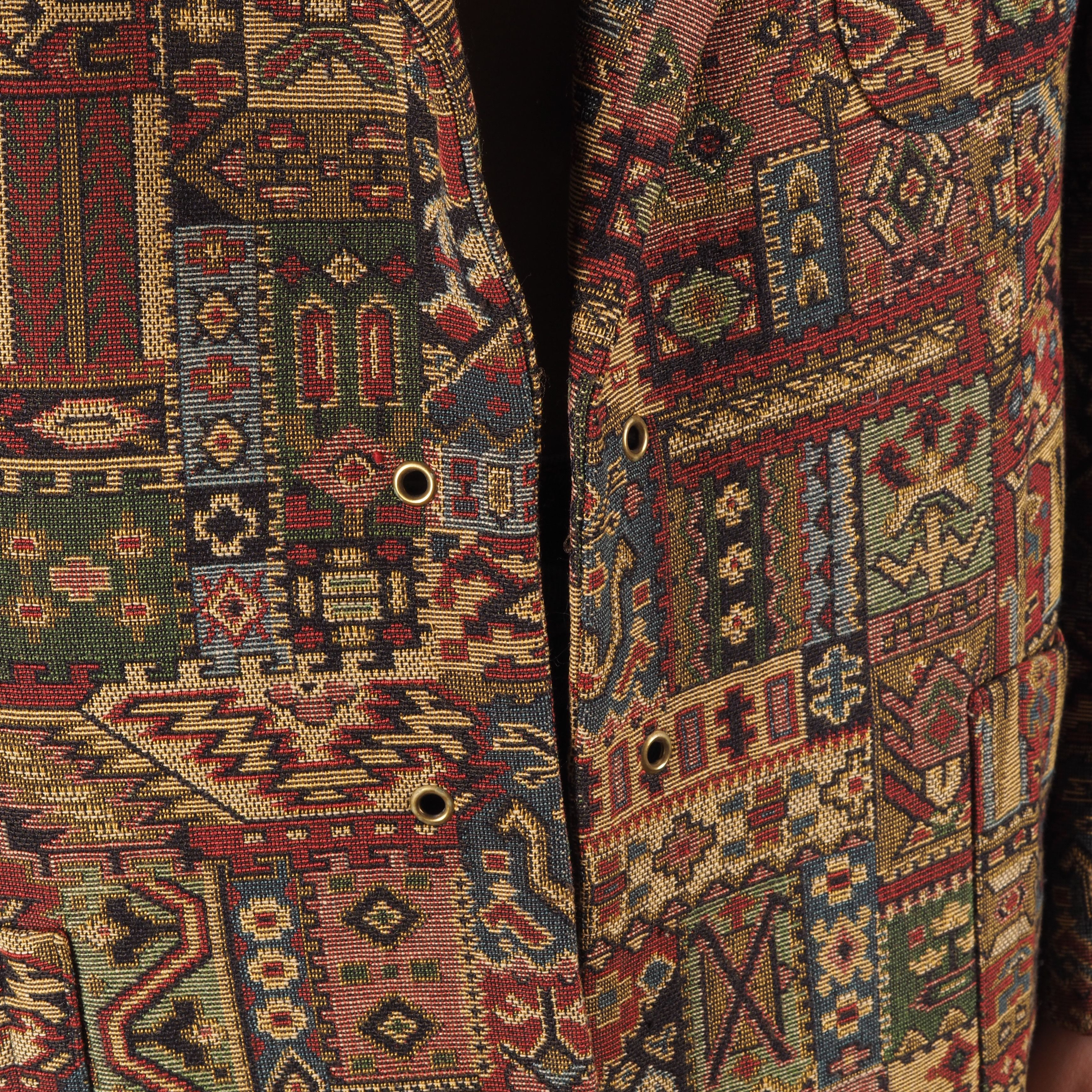 Moschino × Vintage Moschino Cheap Chic Vintage Tribal Textured Blazer Jacket Size XL / US 12-14 / IT 48-50 - 5 Thumbnail