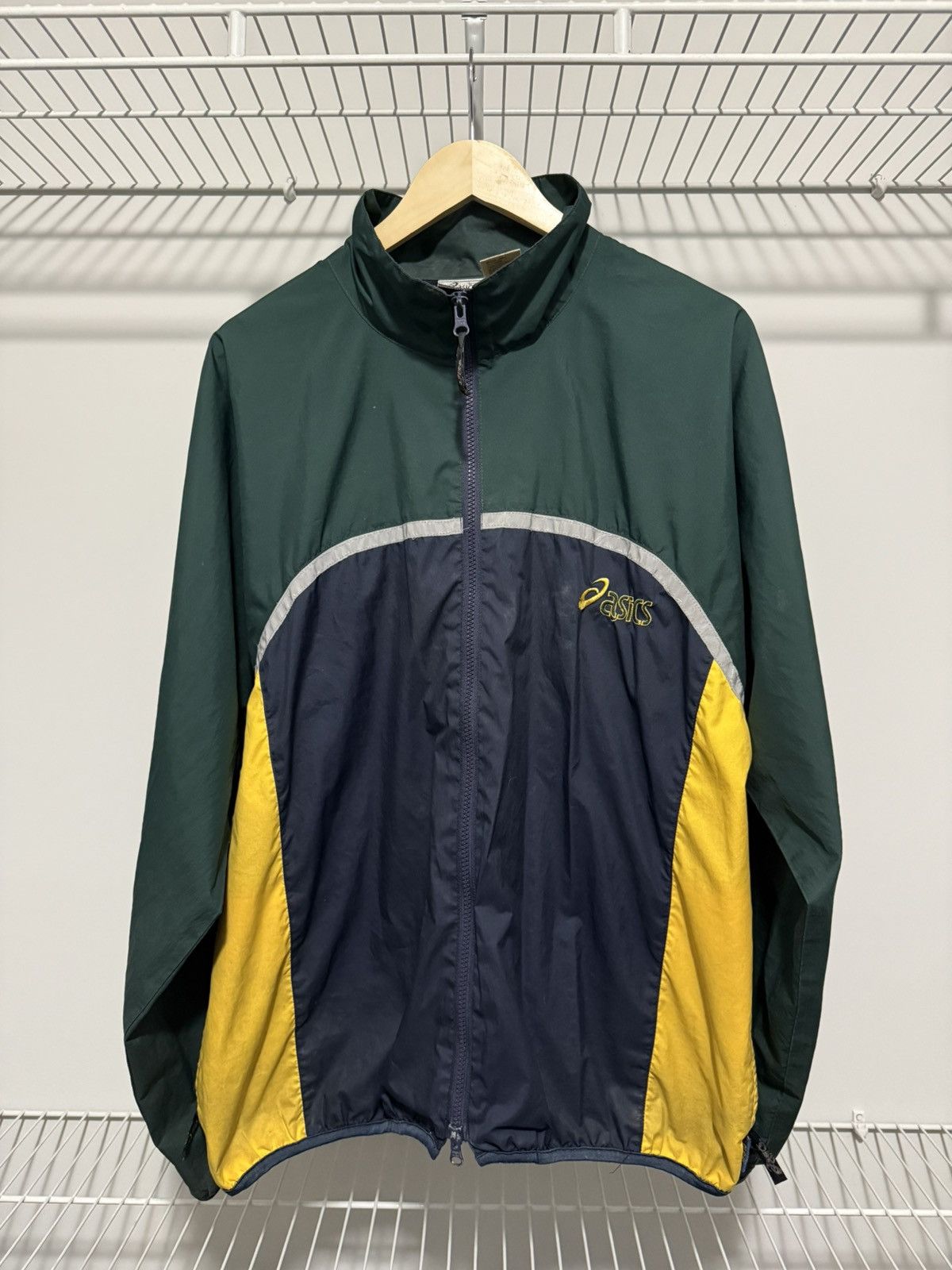 Asics × Vintage 90s Asics Windbreaker Jacket Size US L / EU 52-54 / 3 - 1 Thumbnail