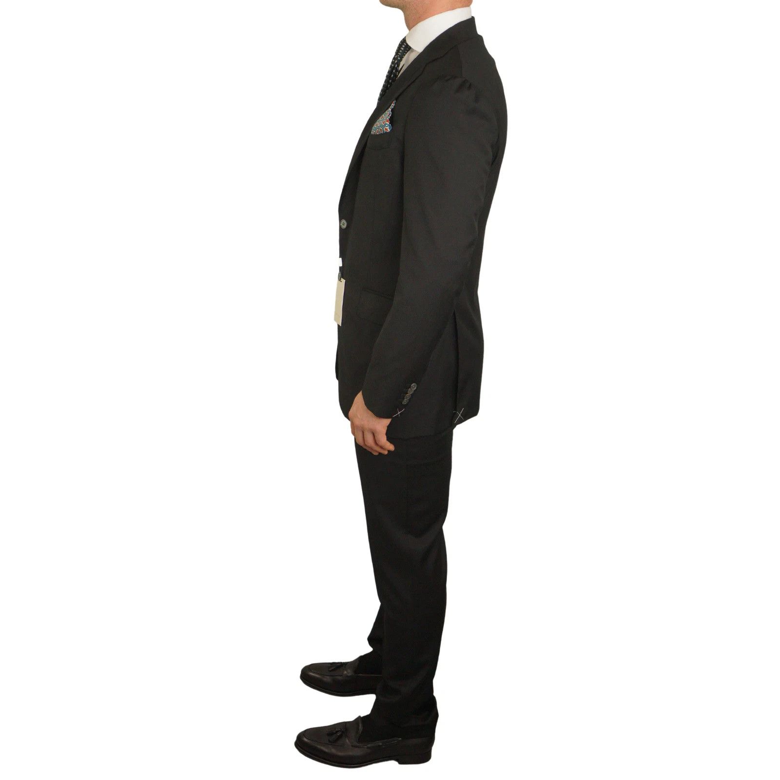 Suitsupply Men Suitsupply Suit Napoli Black REDA Wool S110 98 UK/US40L Size 40L - 4 Thumbnail