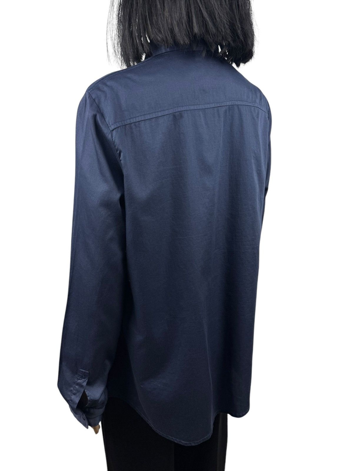 Designer Javier Simorra Shirt Blouse Cotton Button Up Embroidered Size L / US 10 / IT 46 - 8 Thumbnail