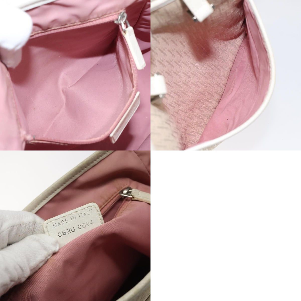 Dior DIOR Trotter Canvas Tote Bag Pink Silver Size ONE SIZE - 12 Thumbnail