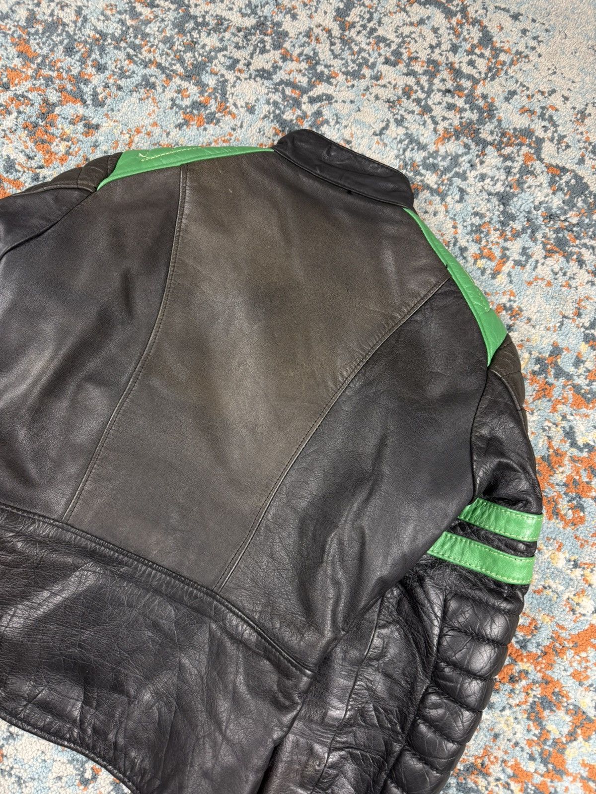 Vintage Vintage 90s Real Leather Racing ramones biker jacket cropped Size S / US 4 / IT 40 - 8 Thumbnail
