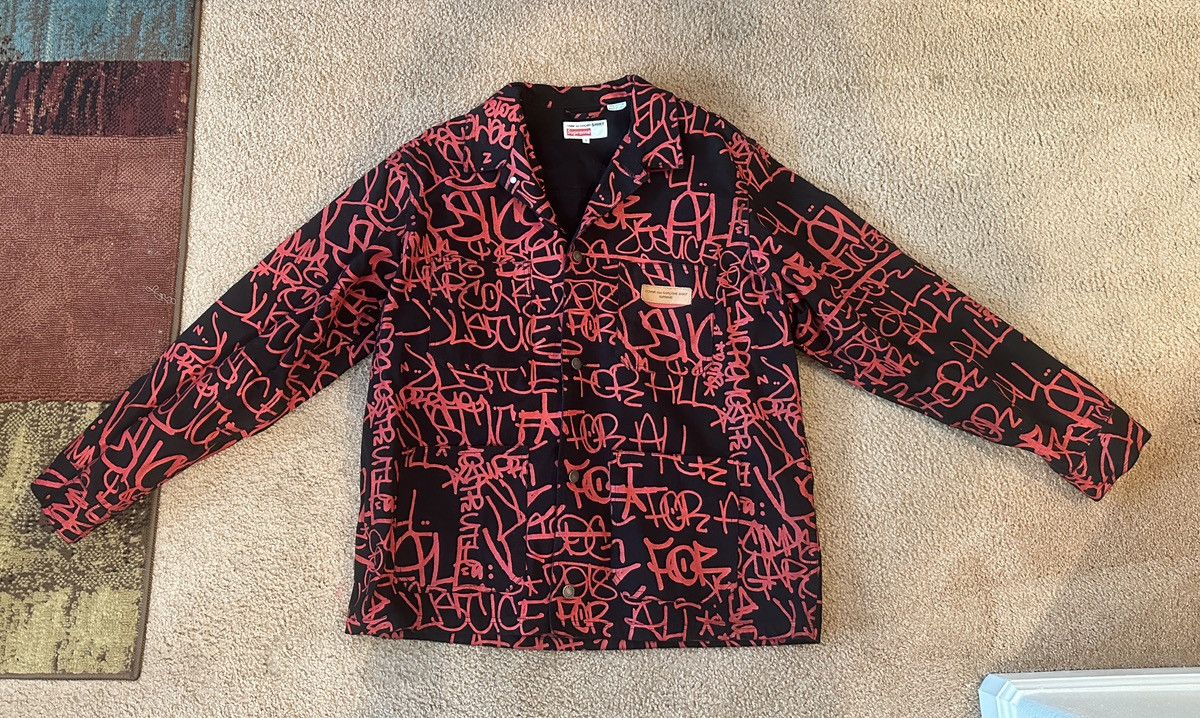 Supreme Supreme Comme Des Garcons Jacket Red Black XL | Grailed