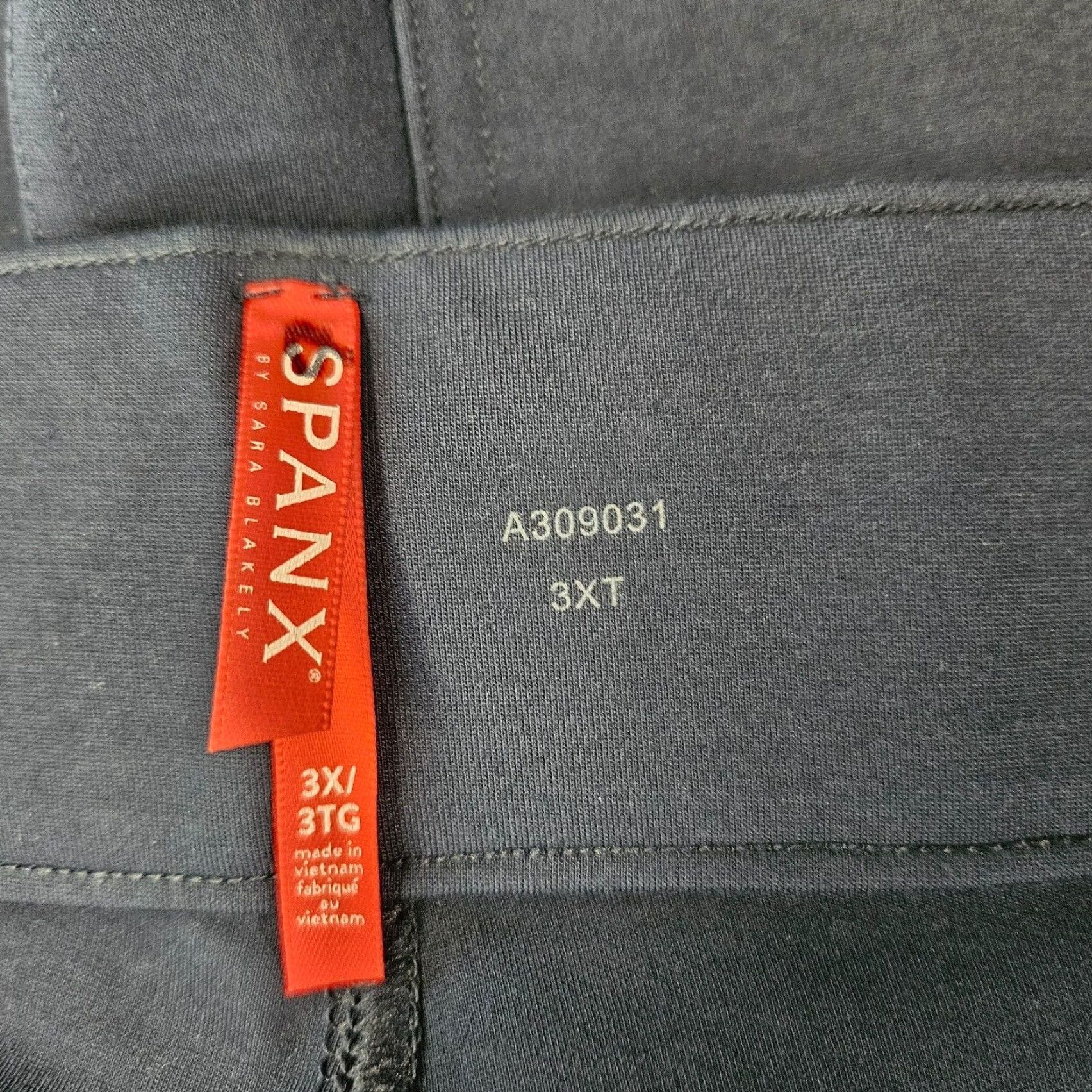 Spanx Spanx Womens Ponte Ankle Length Leggings Sz 3XT Tall Blue Pull On High Rise Leggings Size 40" / US 18 - 6 Thumbnail